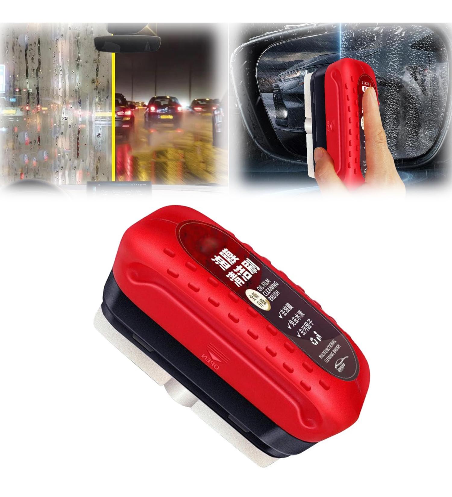Arhdcompuly Automotive Oil Film Cleaning Brush Glass Cleaning Board Certainow Glass Cleaner Glass Coating for Windshield Oil Film Remover for Car Cleaning (120ml) - Buy Online on GoSupps.com