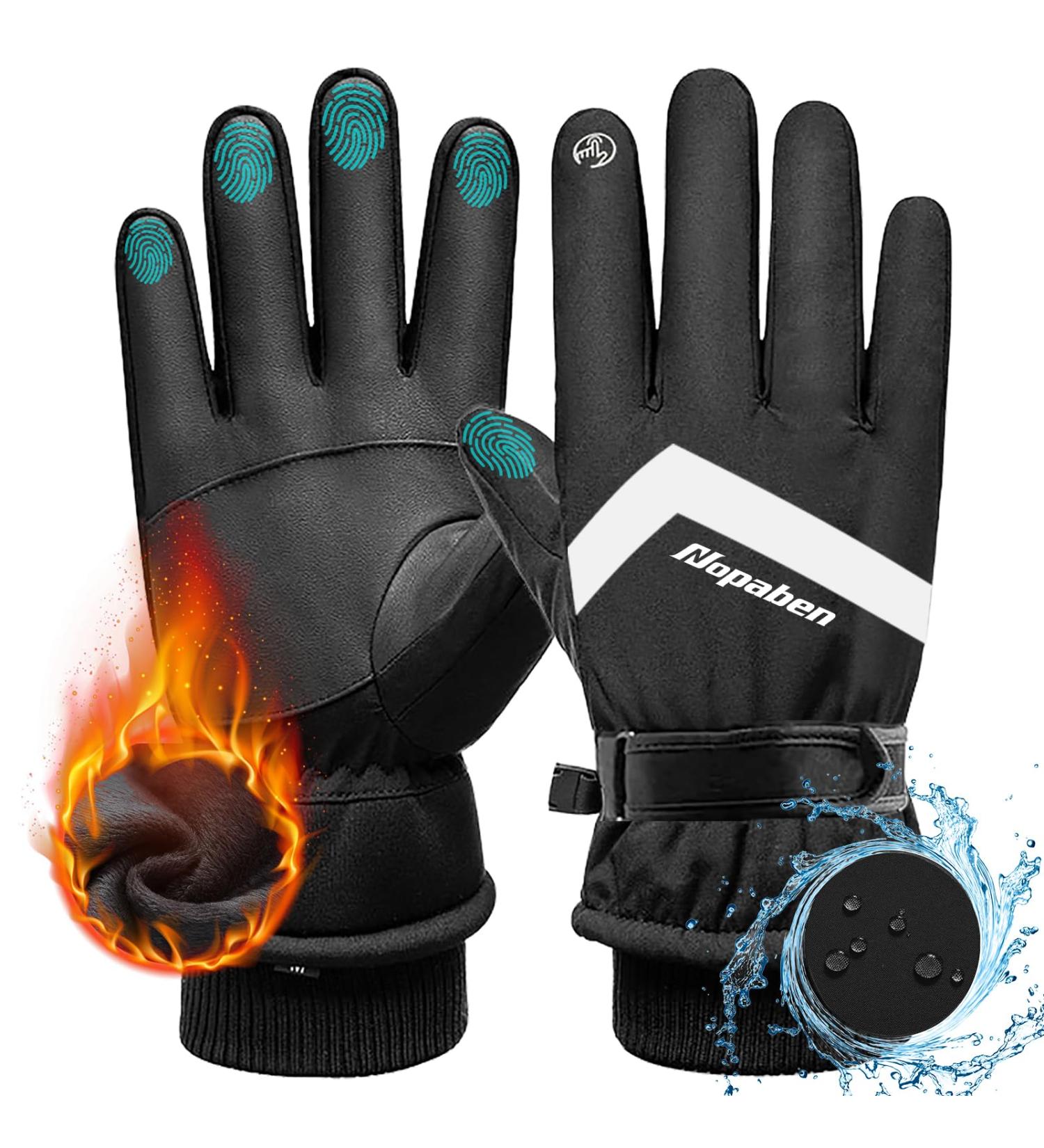 Shop Waterproof Winter Gloves for Men & Women | Touchscreen Windproof & Reflex Strips Perfect for Skiing Biking & Outdoor Activities - Buy Online on GoSupps.com
