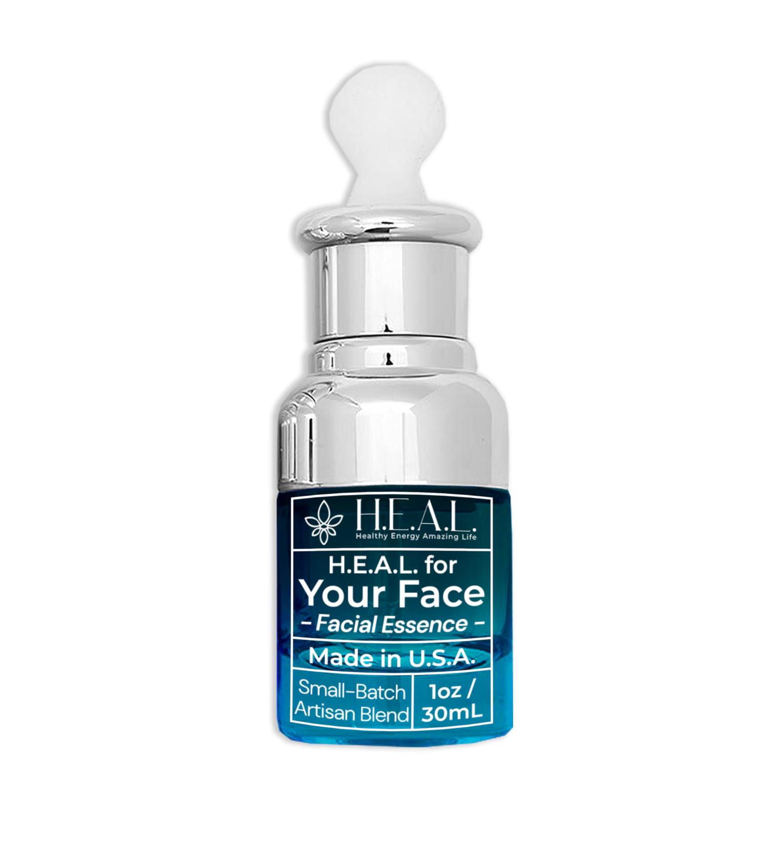H.E.A.L. For Your Face | All-Natural Facial Serum with Green Tea Mullein & Calendula Oils | Preservative-Free Acid-Free Hydrating Formula 1 oz - Buy Online on GoSupps.com