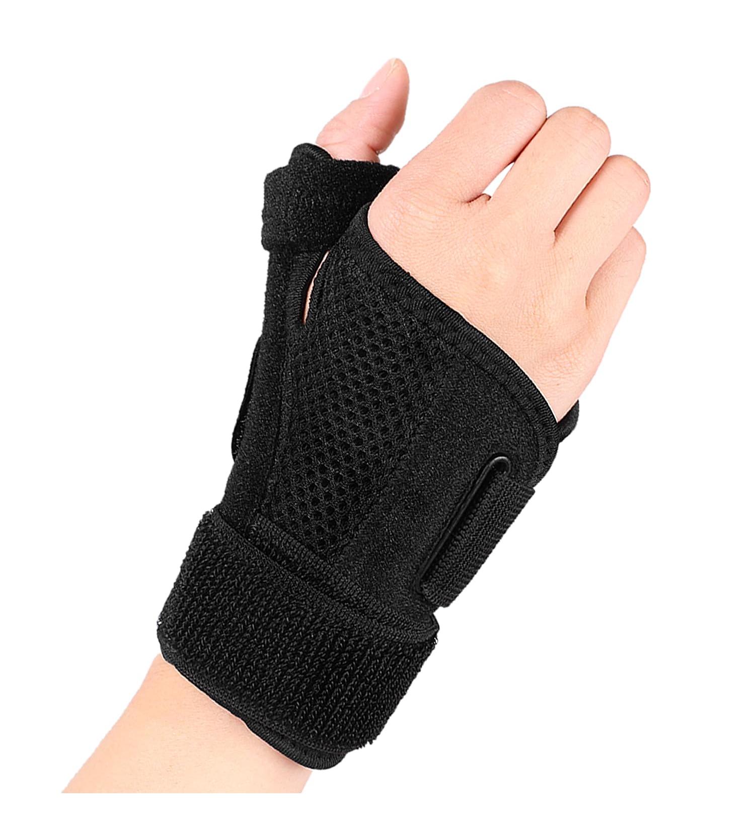 Wrist Brace for Carpal Tunnel Relief | Adjustable Thumb Splint for Tendonitis & Arthritis | Support for Injuries & Pain - Black - Buy Online on GoSupps.com
