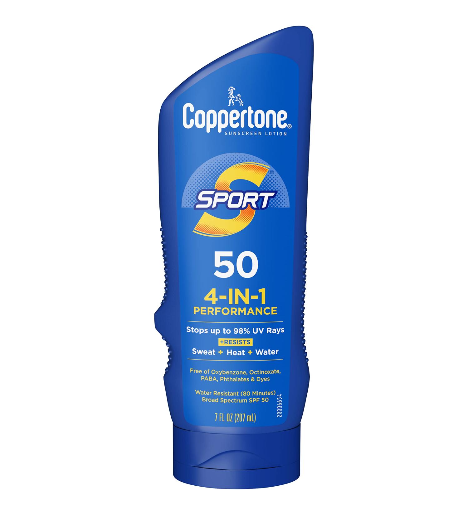 Coppertone SPORT SPF 50 Water Resistant Body Sunscreen Lotion - 7 fl oz - Buy Online on GoSupps.com