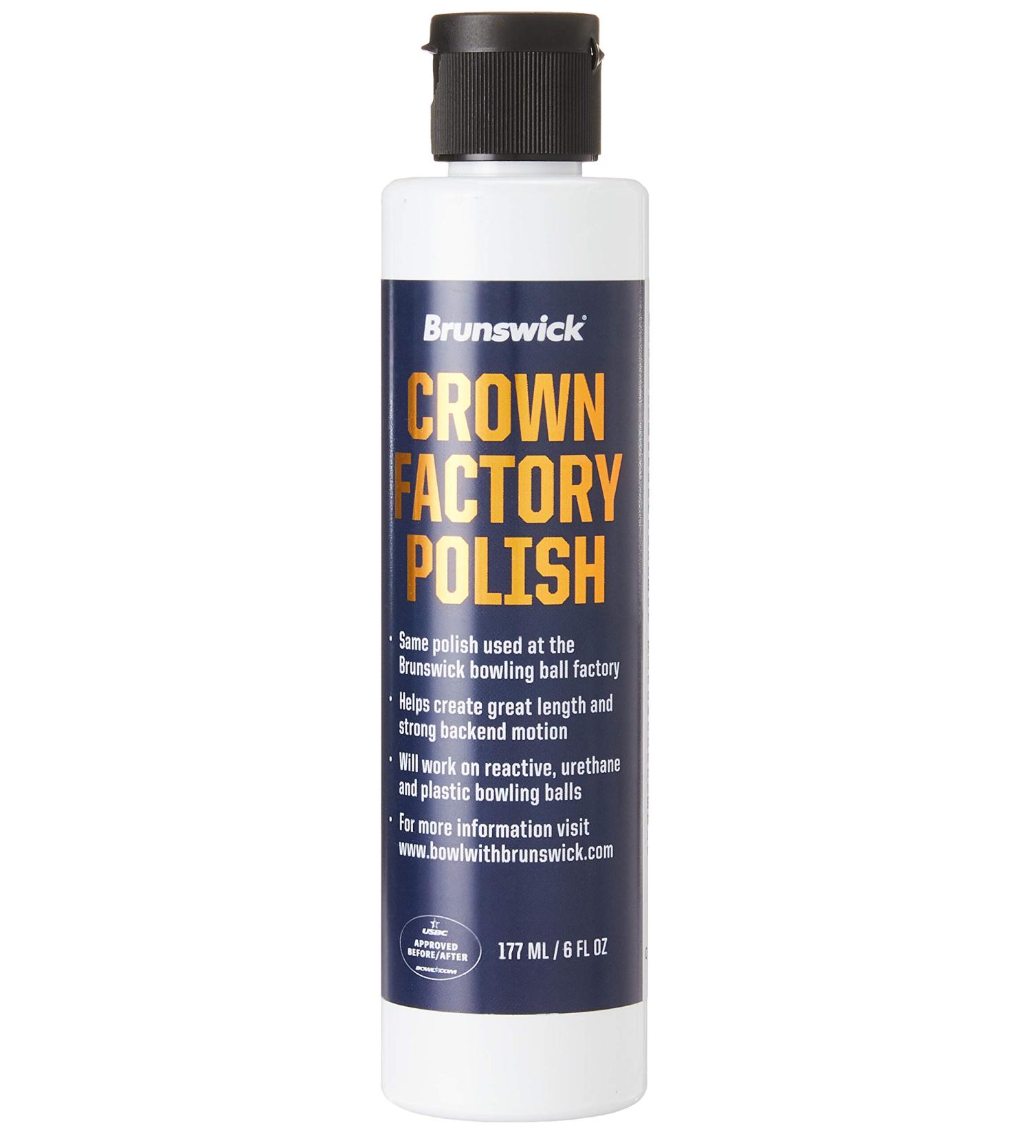 6oz Brunswick Crown Factory Polish - Professional Grade Bowling Ball Polish - Buy Online on GoSupps.com