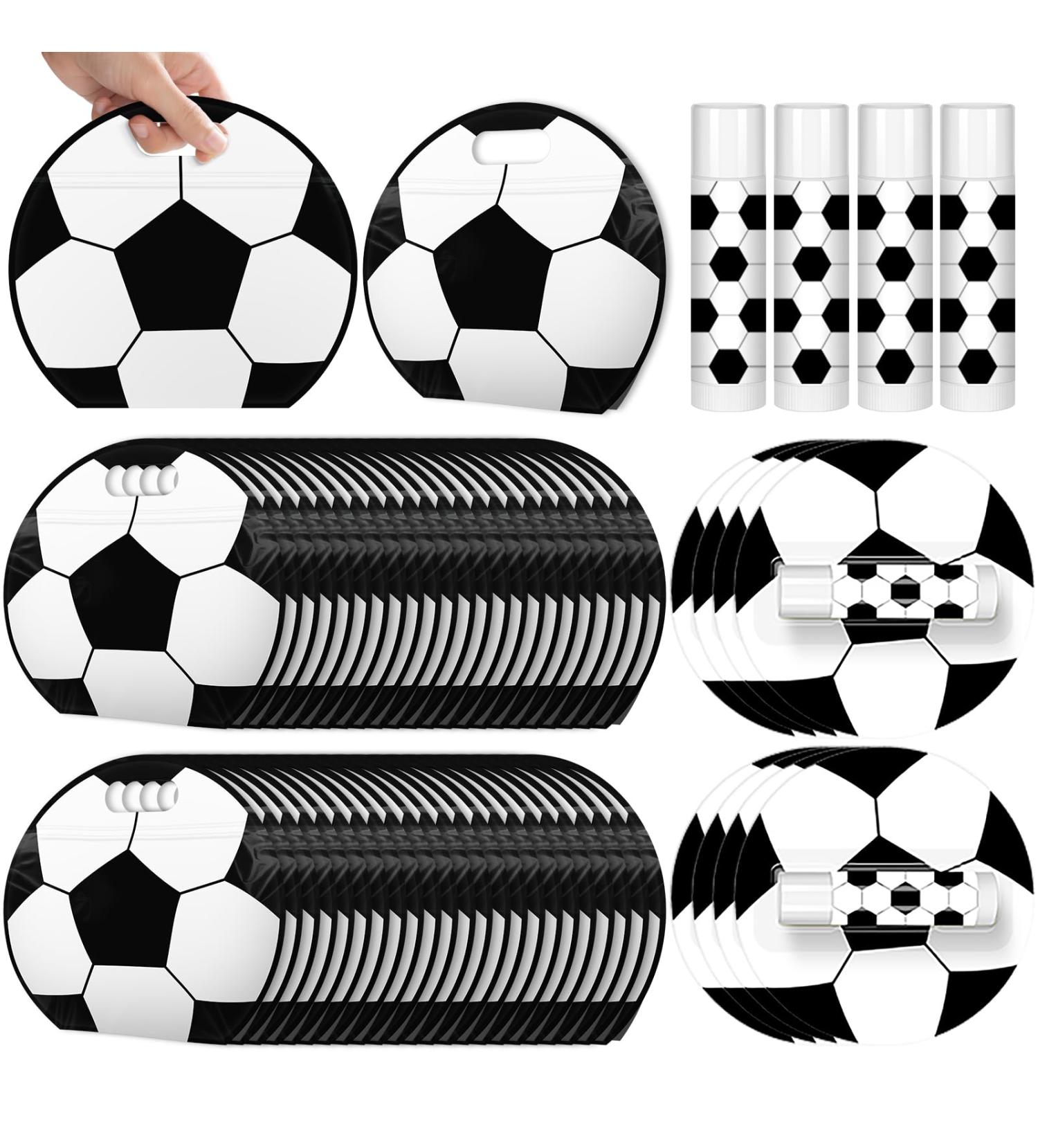 24pcs Soccer Snack Bags & 12 Pack Soccer Lip Balm - Buy Online on GoSupps.com