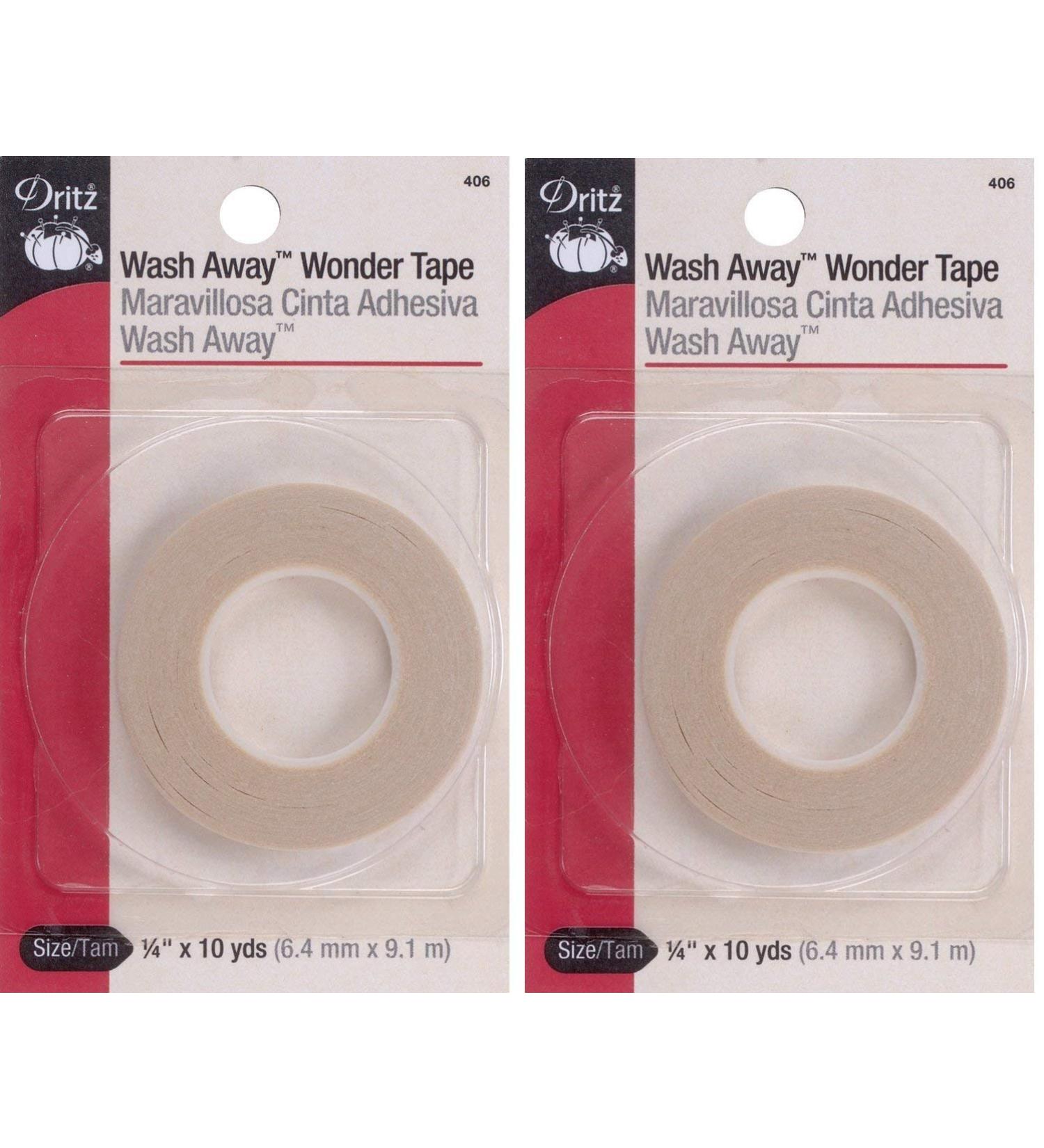 Dritz 406 Wash Away Wonder Tape 1/4-Inch by 10-Yard (2 Pack) - Buy Online on GoSupps.com