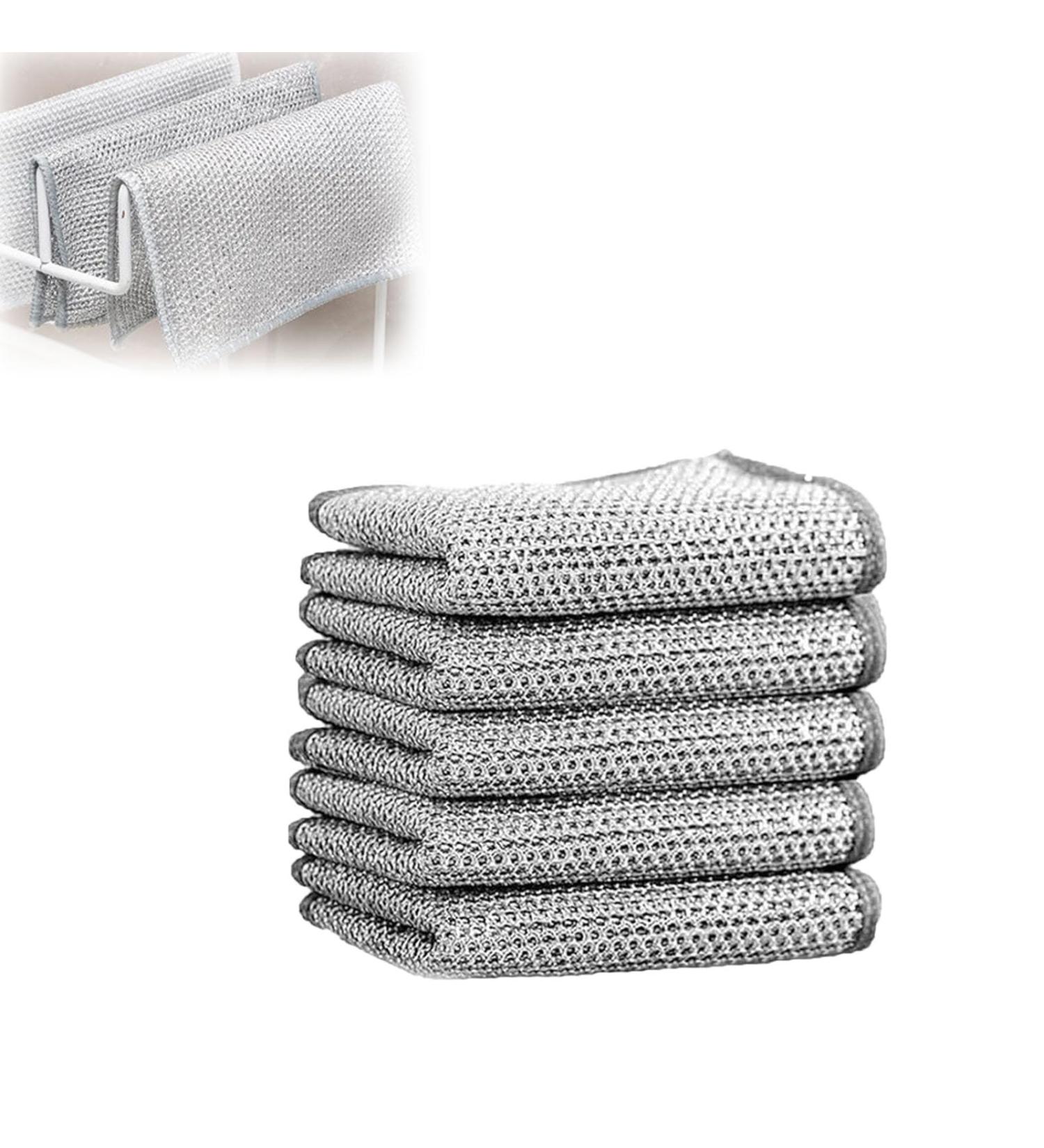 Vlrbfl Magic Metal Mesh Cloths Magic Metal Wire Cloths Mesh Metal Wire Dish Cloth 2024 New Multifunctional Non-Scratch Wire Dishcloth Multipurpose Wire Miracle Cleaning Cloths (5) - Buy Online on GoSupps.com