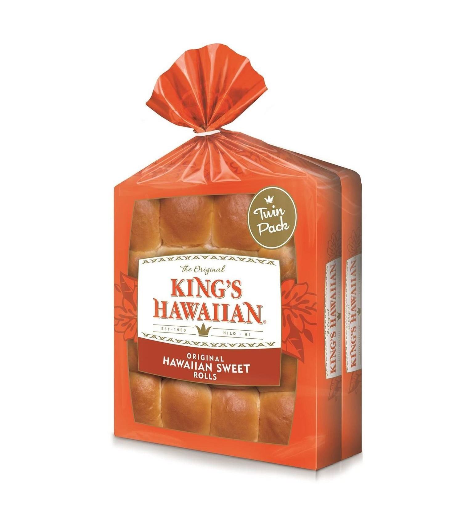 King's Hawaiian Original Sweet Rolls, 16 Rolls Per Bag, Pack Of 2 Bags