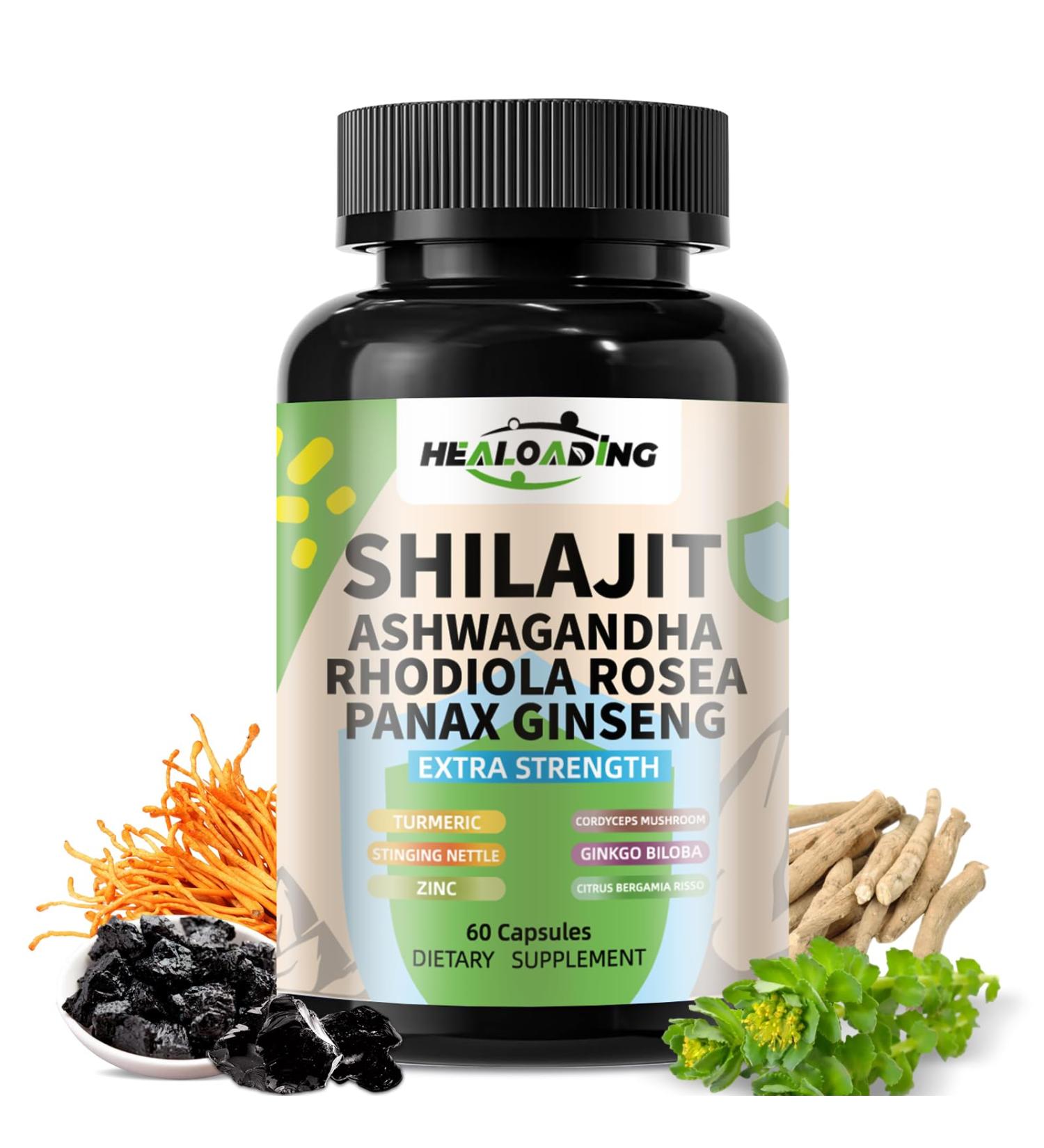 Himalayan Shilajit Capsules:Purified Himalayan Shilajit Extract - Natural Energy & Stamina Support-Vegan Non-GMO Ancient Fulvic Acid & Humic Acid Natural 60 Capsules - Buy Online on GoSupps.com