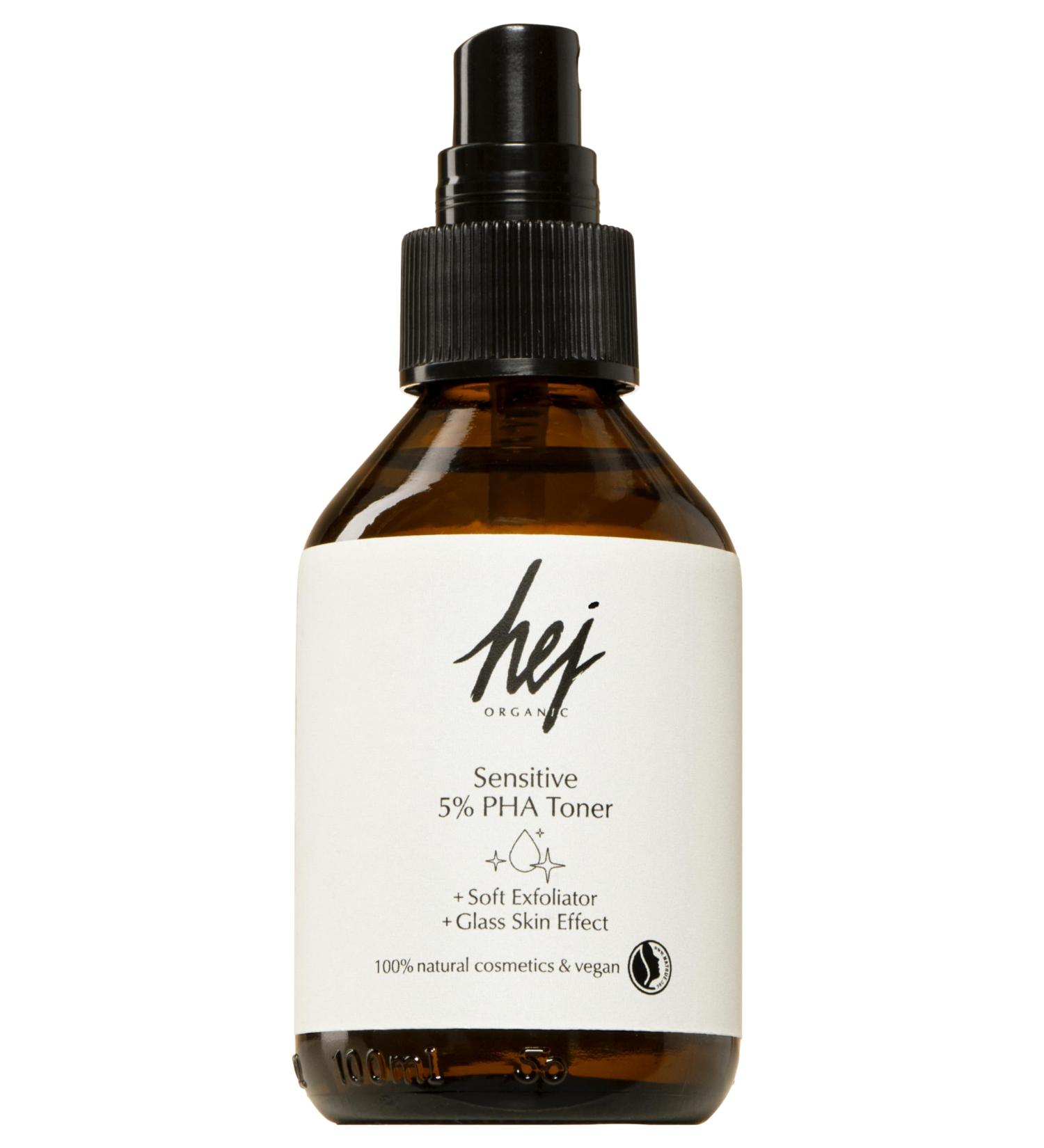  HEJ ORGANIC Sensitive PHA Toner (100 ml) for sensitive skin gently cleanses hydrates and soothes exfoliates with PHA natural cosmetic 100% vegan. HEJ ORGANIC - Buy Online on GoSupps.com
