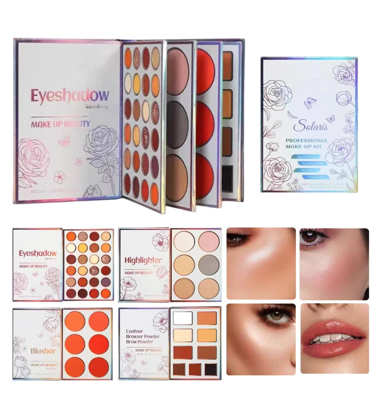 Palette De Maquillage Pour Le Visage 4 Couches 45 Couleurs Transportable | Palette De Fards Paupi res Pour Voyage Et Maquillage Du Visage Pour Femmes Filles D butantes Petite Amie Quotidien Voyage F - Buy Online on GoSupps.com