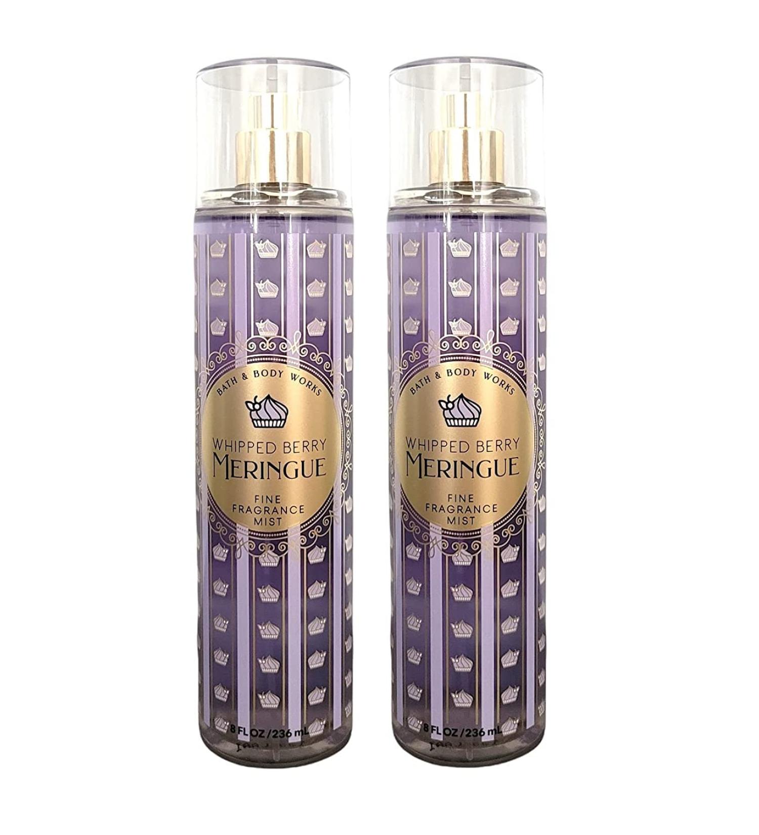 Bath and Body Works Whipped Berry Meringue Fine Fragrance Body Mist Gift Set - Value Pack Lot of 2 (Whipped Berry Meringue)