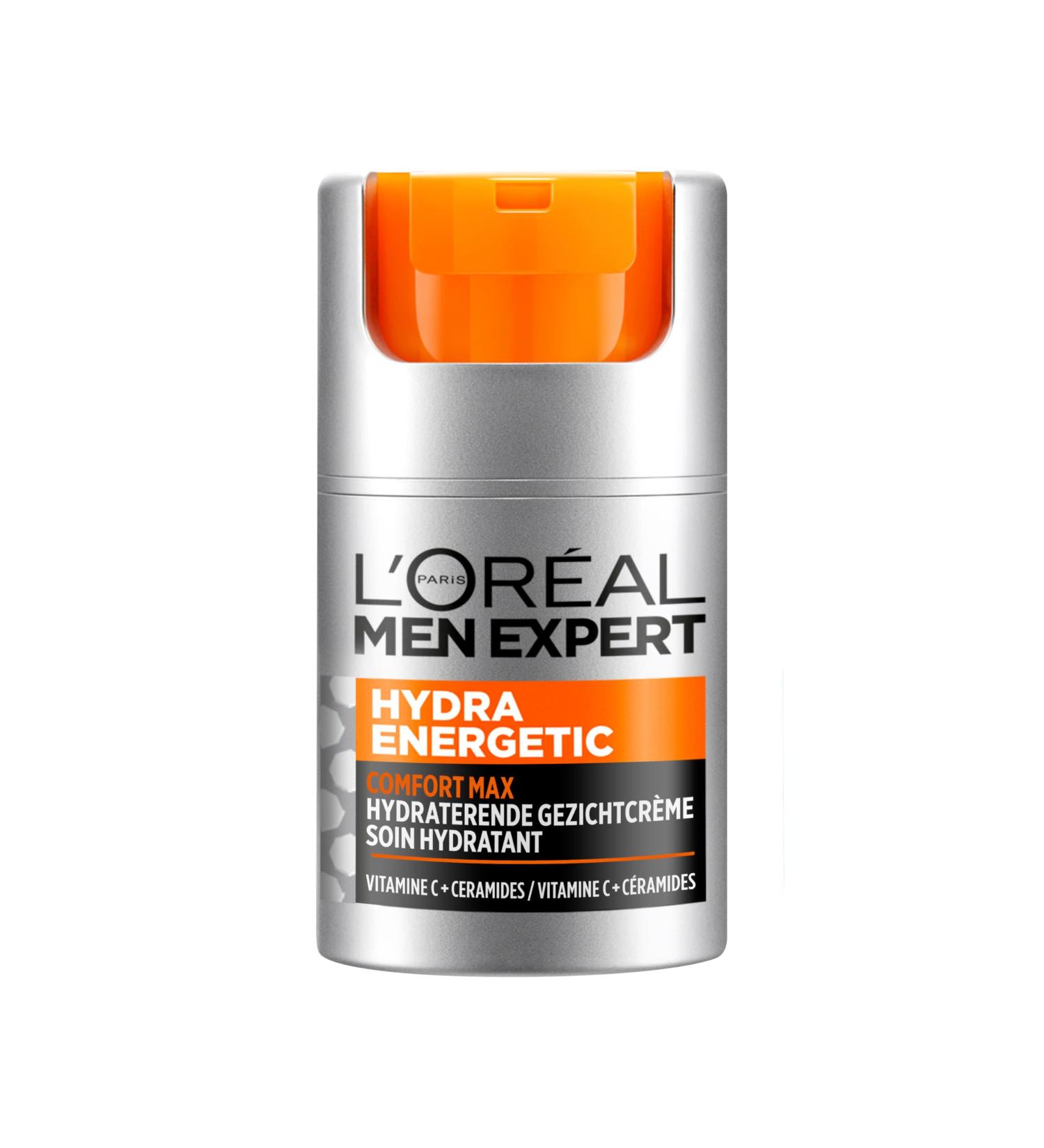 L'Oreal LOr al Paris Men Expert LOr al Hydra Energetic Comfort Max 50ml Facial cream for dry skin Especially for men between 20 and 40 years old who suffer from dry and tired skin - Buy Online on GoSupps.com