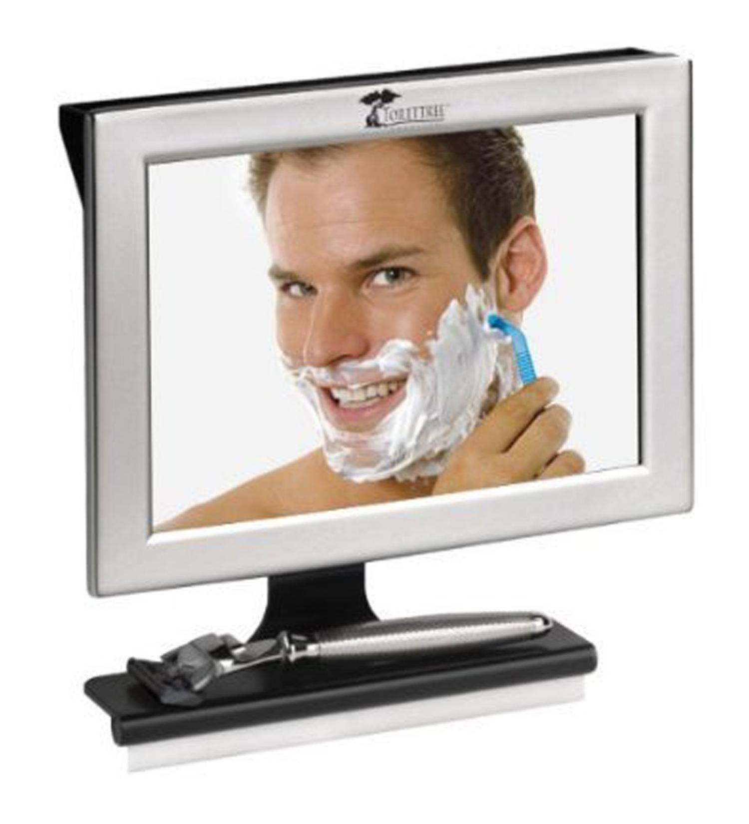 Fogless Shower Mirror with Squeegee - ToiletTree Products - Guaranteed Not to Fog | Anti-Fog Design - Buy Online on GoSupps.com