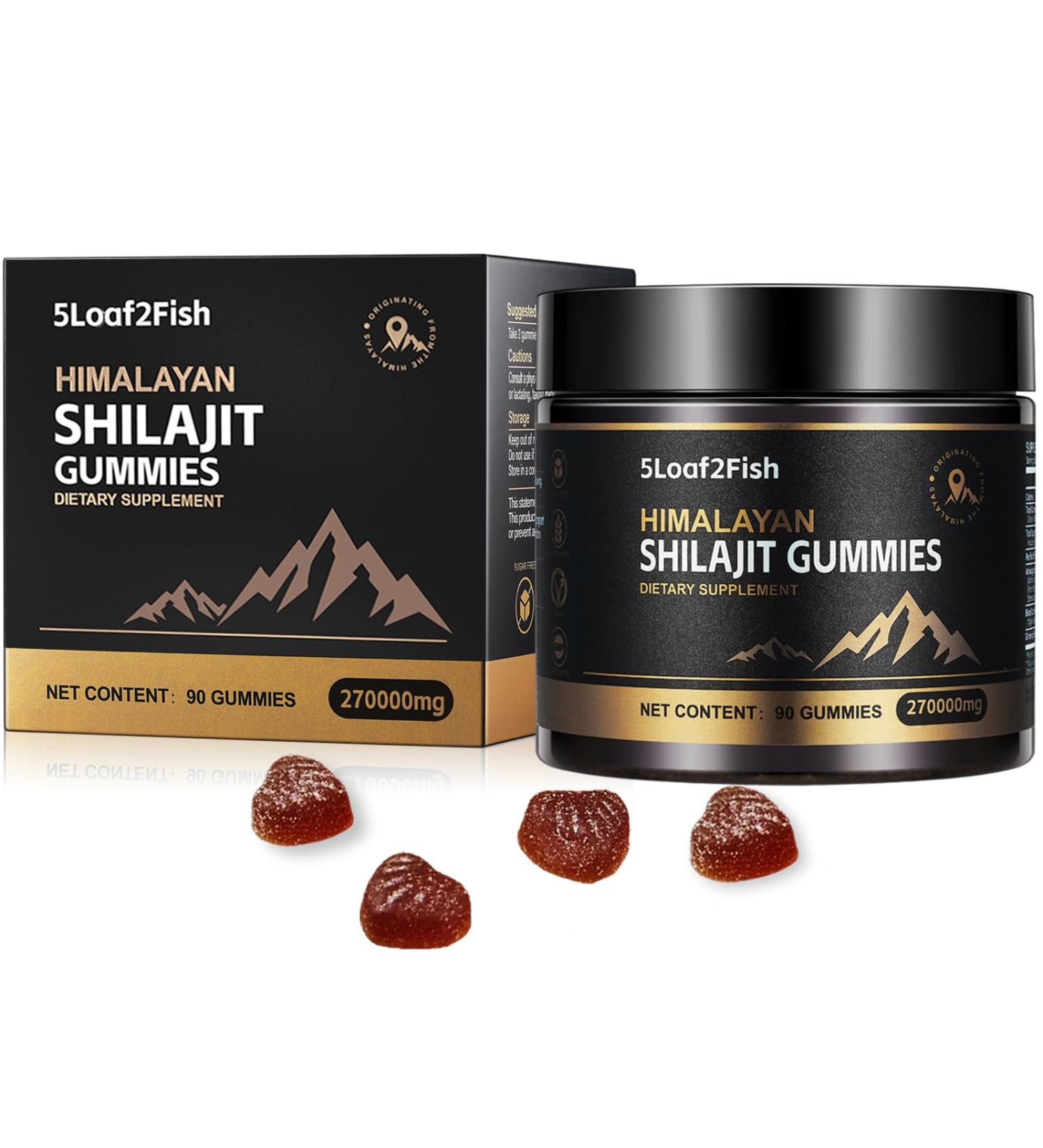 Organic Shilajit Gummies Pure Himalayan Shilajit Gummies for Men Supplement Gold Shilajit Gummies for Women Natural 85+ Trace Minerals Ashwagandha Black Seed Oil Extract 90 Gummies - Buy Online on GoSupps.com