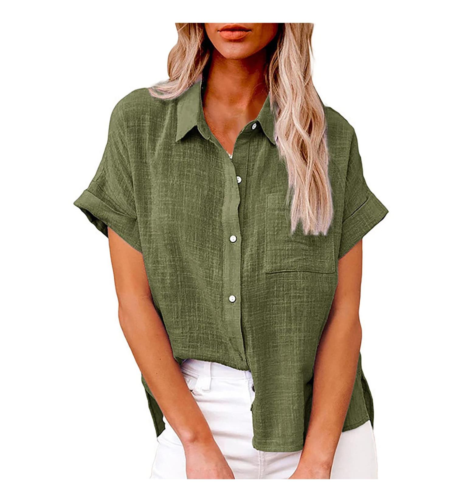 Summer Tops for Women UK Sale Clearance Summer Tee Short Sleeve Long Sleeve Crewneck Linen Loose Fit Shirts Blouses Ladies Tunic Top Casual Plain Holiday T-Shirt Tops 1428-qppoj-d-ag XXL - Buy Online on GoSupps.com