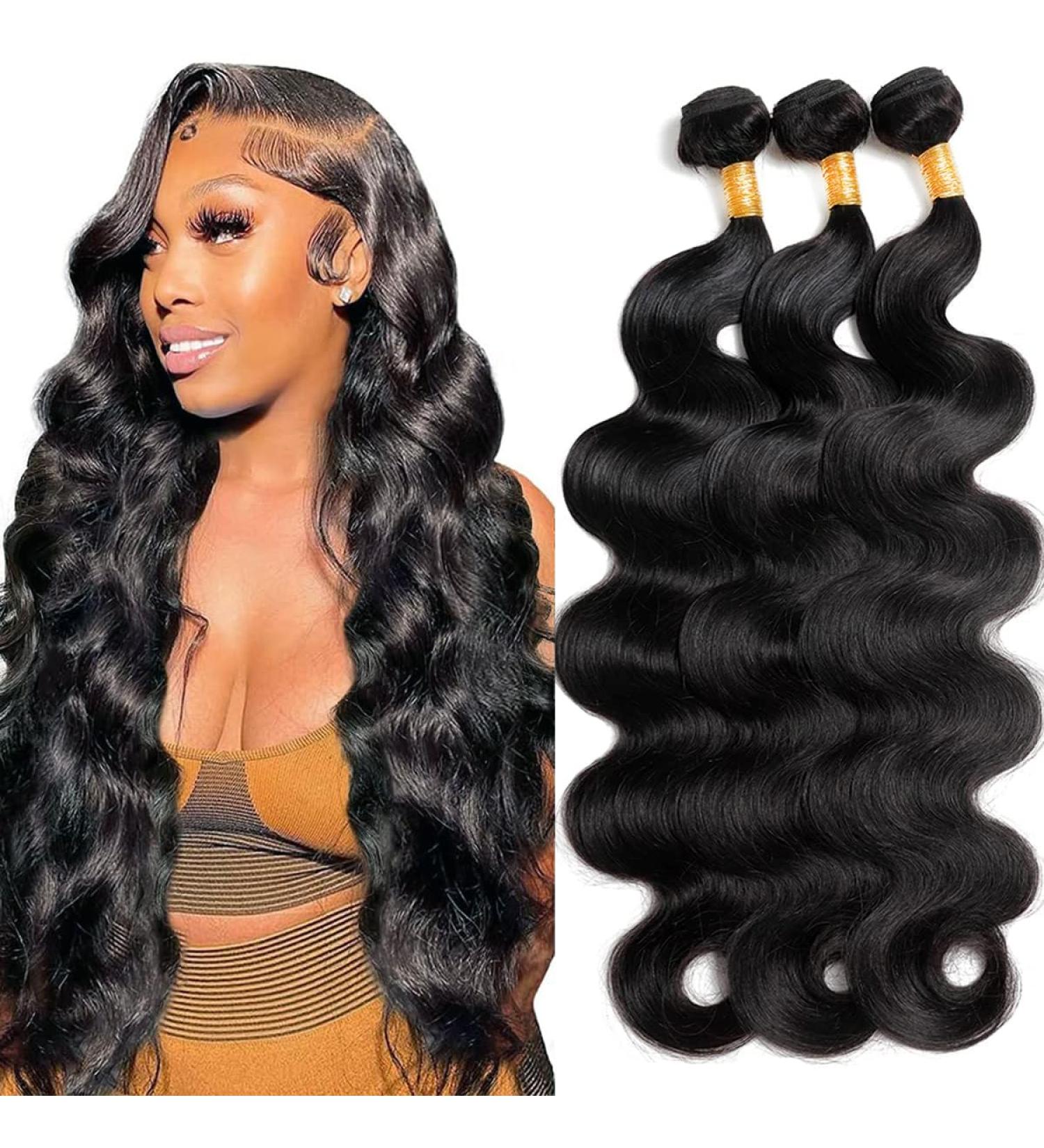 Drosuud Body Wave Human Hair Bundles 18 20 22 Inch - Brazilian Virgin 12A Hair Deals - Buy Online on GoSupps.com