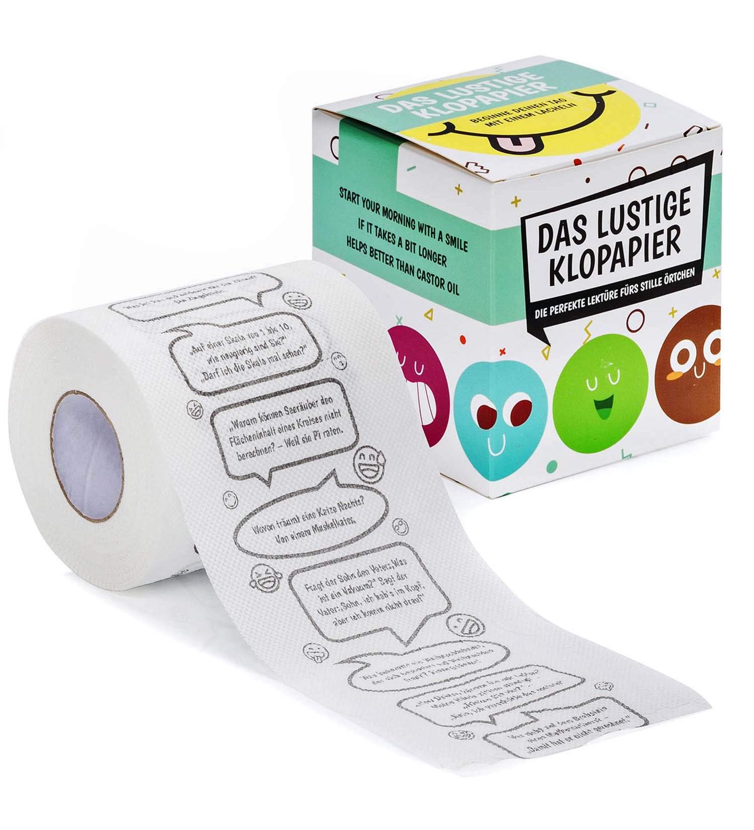 Funny WC Toilet Paper with Bad Jokes - Laughter in the Bathroom | German Edition - Buy Online on GoSupps.com
