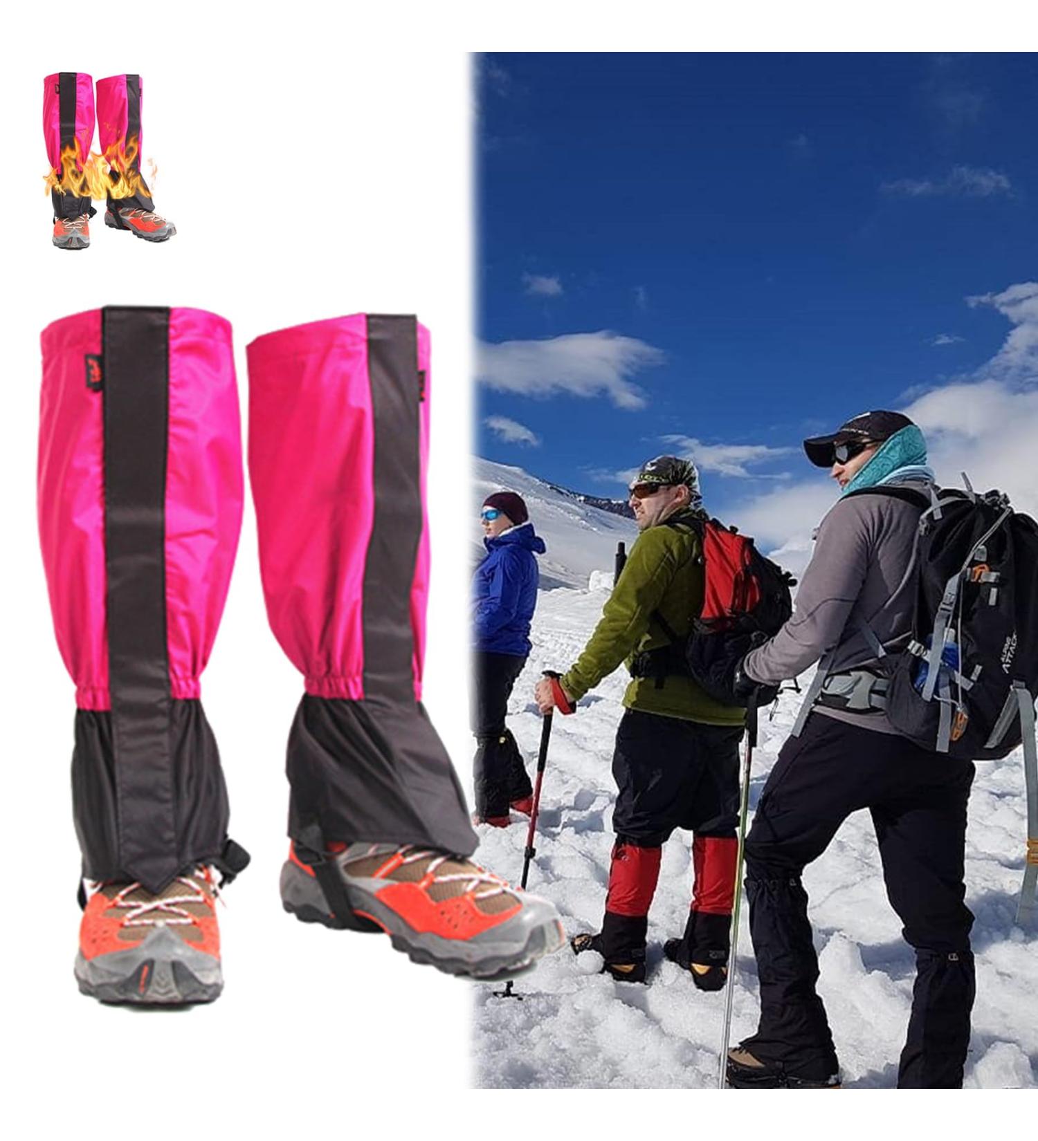 Buy Bavooty Waterproof Outdoor Gaiters - Adjustable Breathable Dustproof Leg Protection for Hiking - Rose Red - Buy Online on GoSupps.com