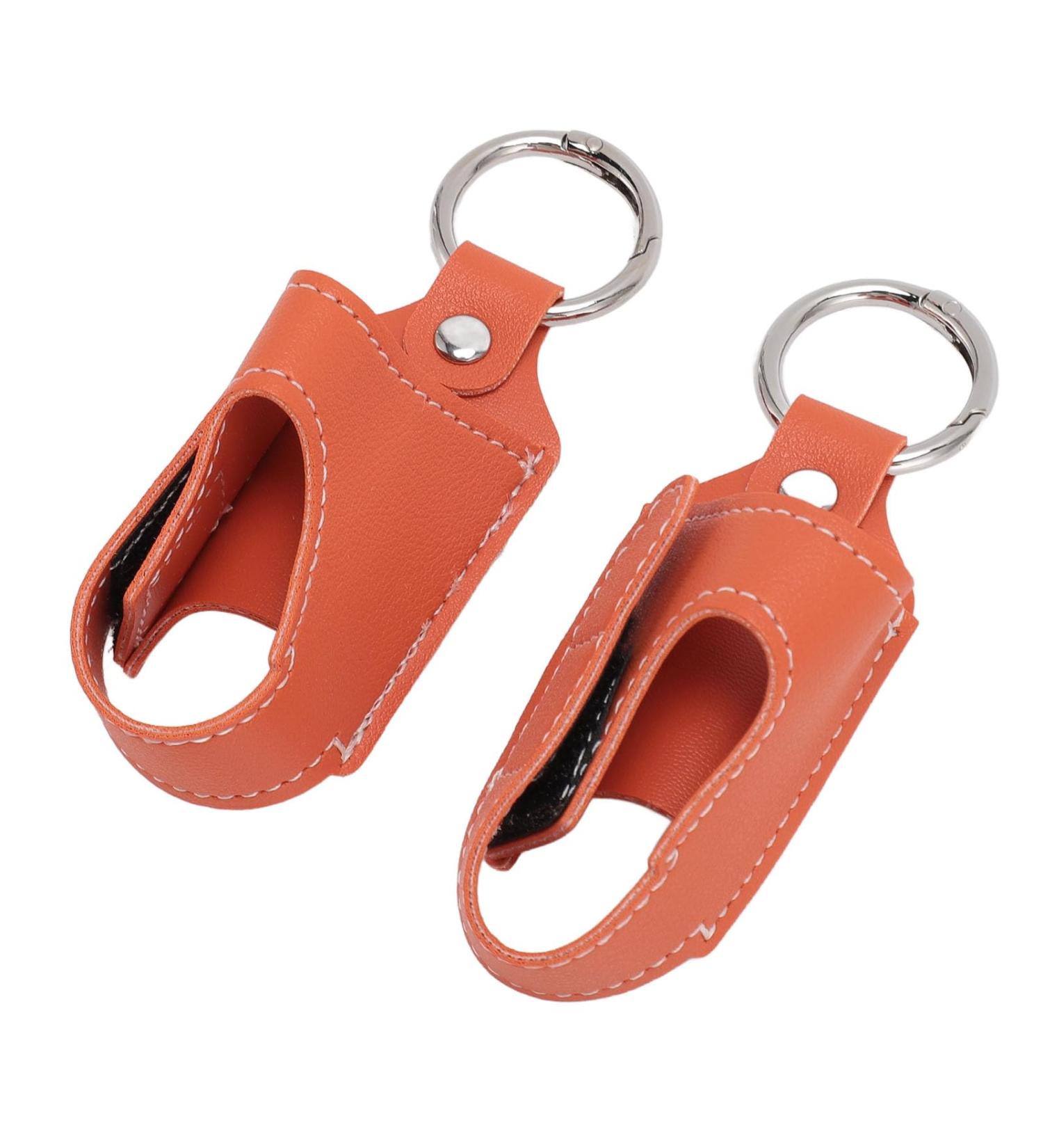 Asthma Inhaler Holder Inhaler Case Inhaler Carrying Holder Clasp Closure Safety Carabiner Clip 2pcs Portable PU Leather Inhaler Protective Holder (Orange) - Buy Online on GoSupps.com
