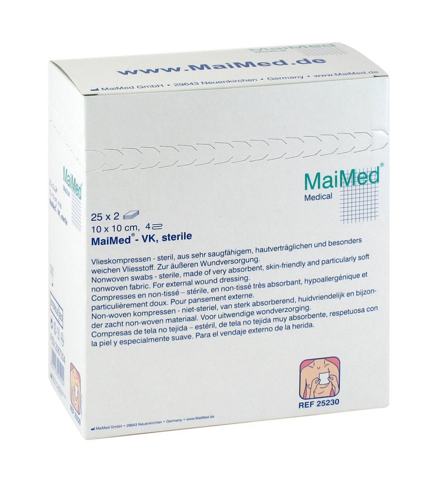 Vlies compress sterile 10x10 cm 25x2 st