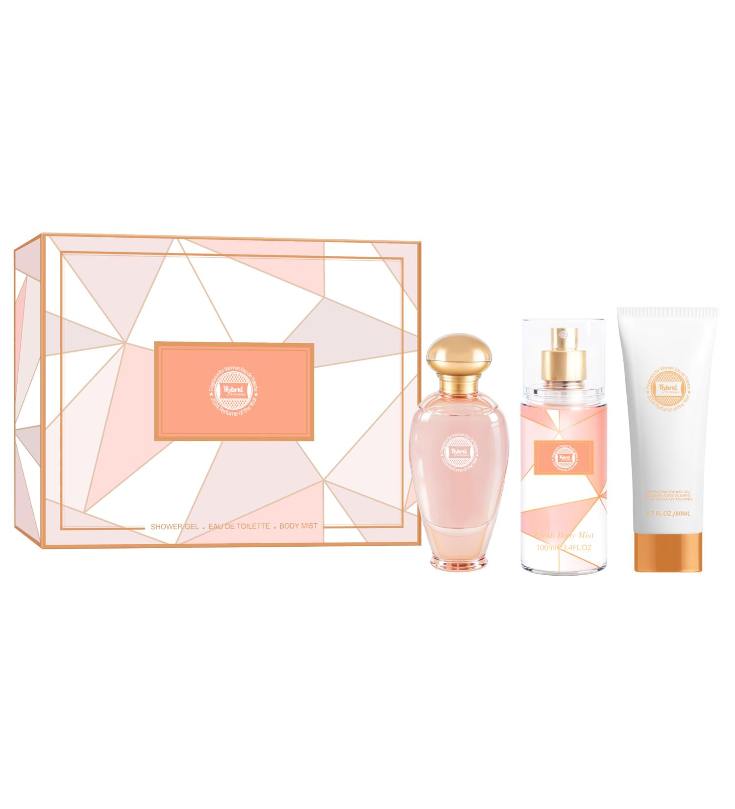Hybrid & Company Women Viva Luck Rose 3 Pcs Gift Set 50ml-Perfume&100ml-Mist&80ml-Shower Gel - Buy Online on GoSupps.com
