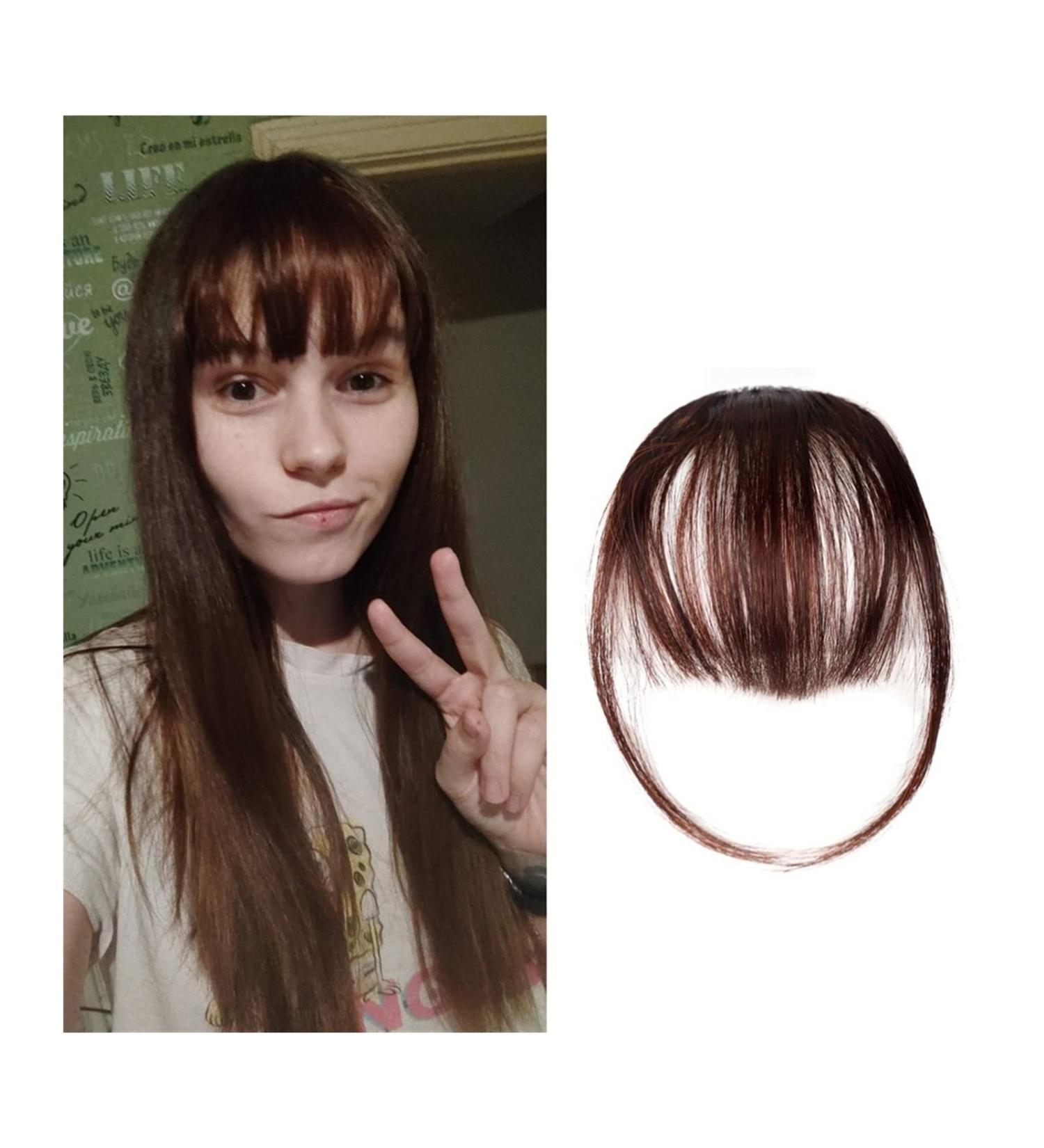 Bangs Hair Clip Fake Synthetic Air Bangs Clip-in Hair Extension Fringe Natural False Blunt Hairpiece Clip in Front Neat air bangs with with Temples for Women Bangs Clip in Hair (Size : 1 PC Color : 1 PC K18-2M33 - Buy Online on GoSupps.com