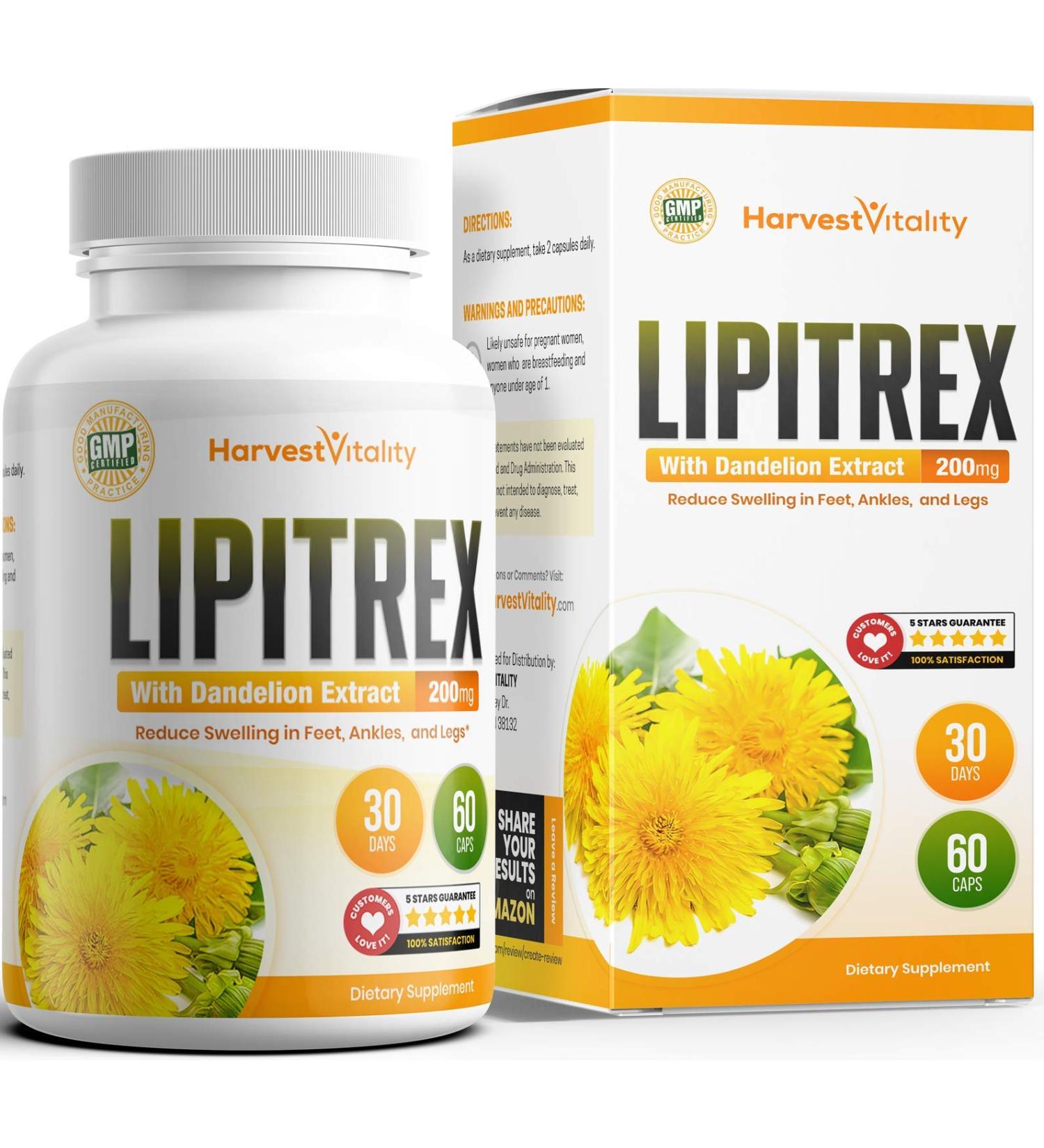 Lipitrex: Reduce Swelling in Legs & Ankles | Edema Relief & Prevention for Swollen Feet | Best Solution for Edema in Leg - Buy Online on GoSupps.com
