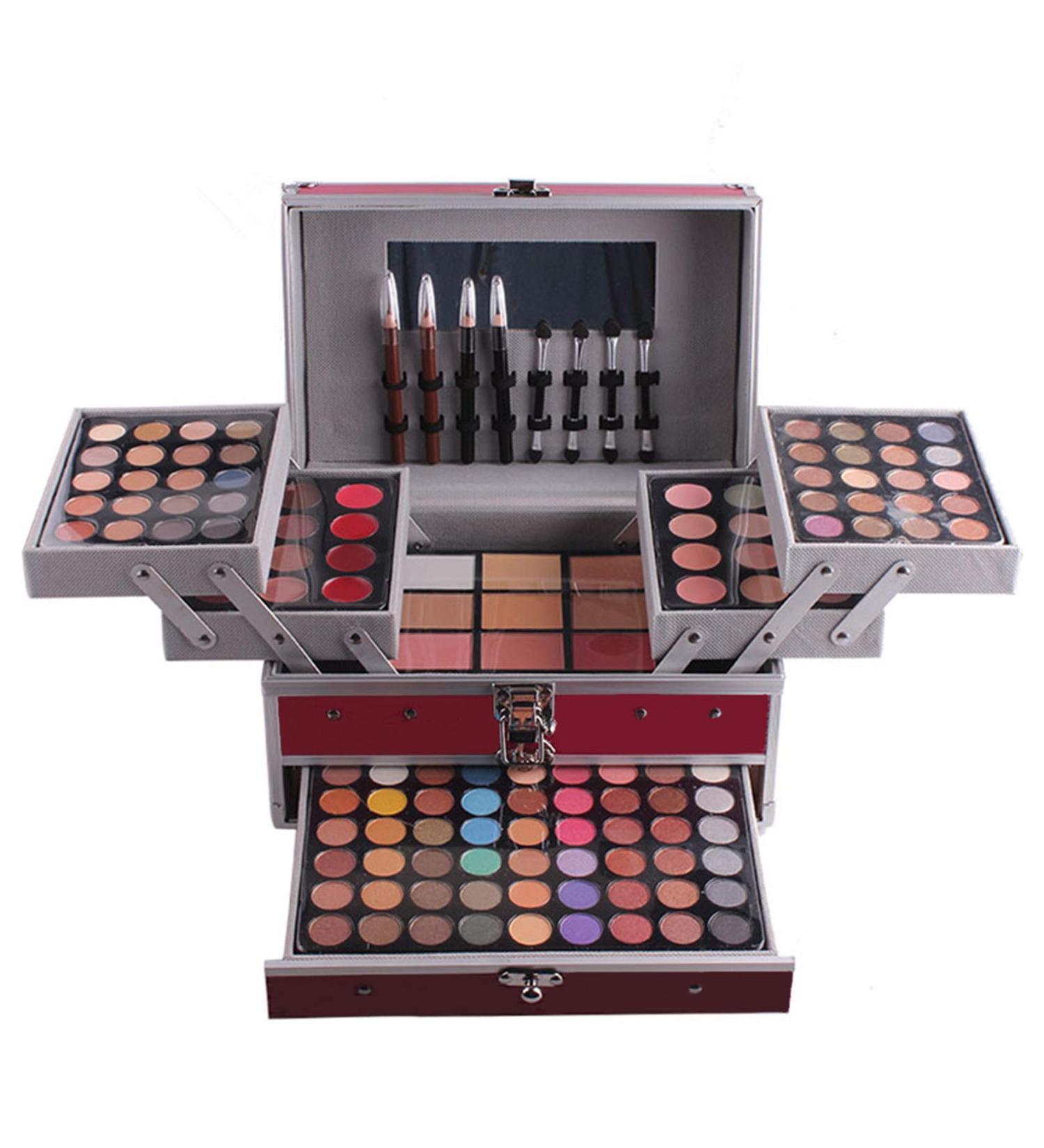 Pure Vie 132 Color All in One Makeup Gift Set - Eyeshadow, Concealer, Lip Gloss, Face Powder, Blush, Contour, Eyebrow Powder - Buy Online on GoSupps.com