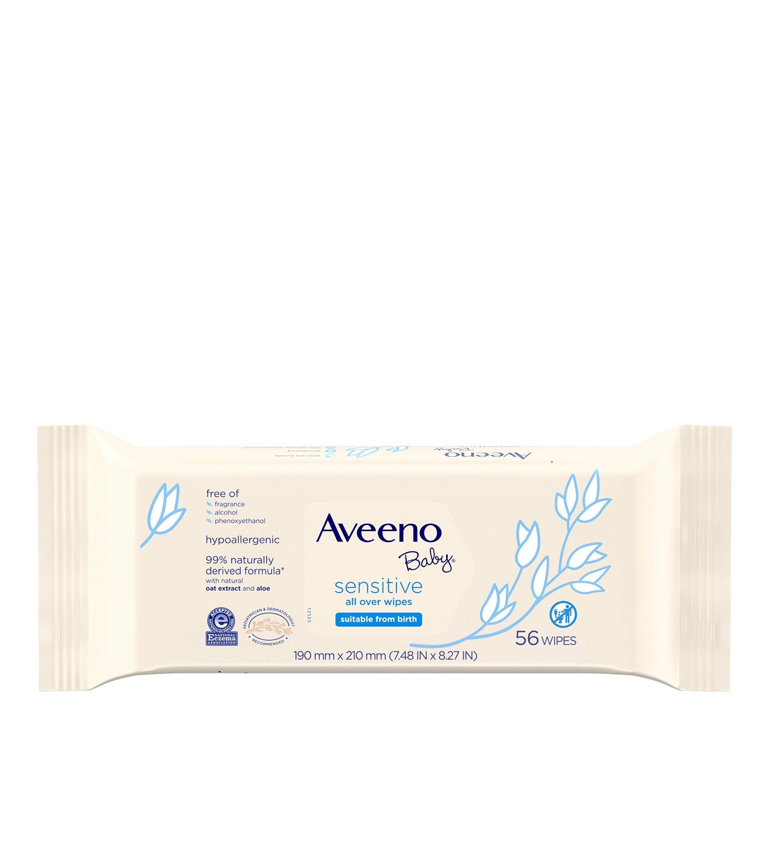 Aveeno Baby Sensitive All Over Wipes  Hypoallergenic & Fragrance-Free  56 Count (Pack of 6) Aveeno Baby All Over Wipes 336 ct - Buy Online on GoSupps.com
