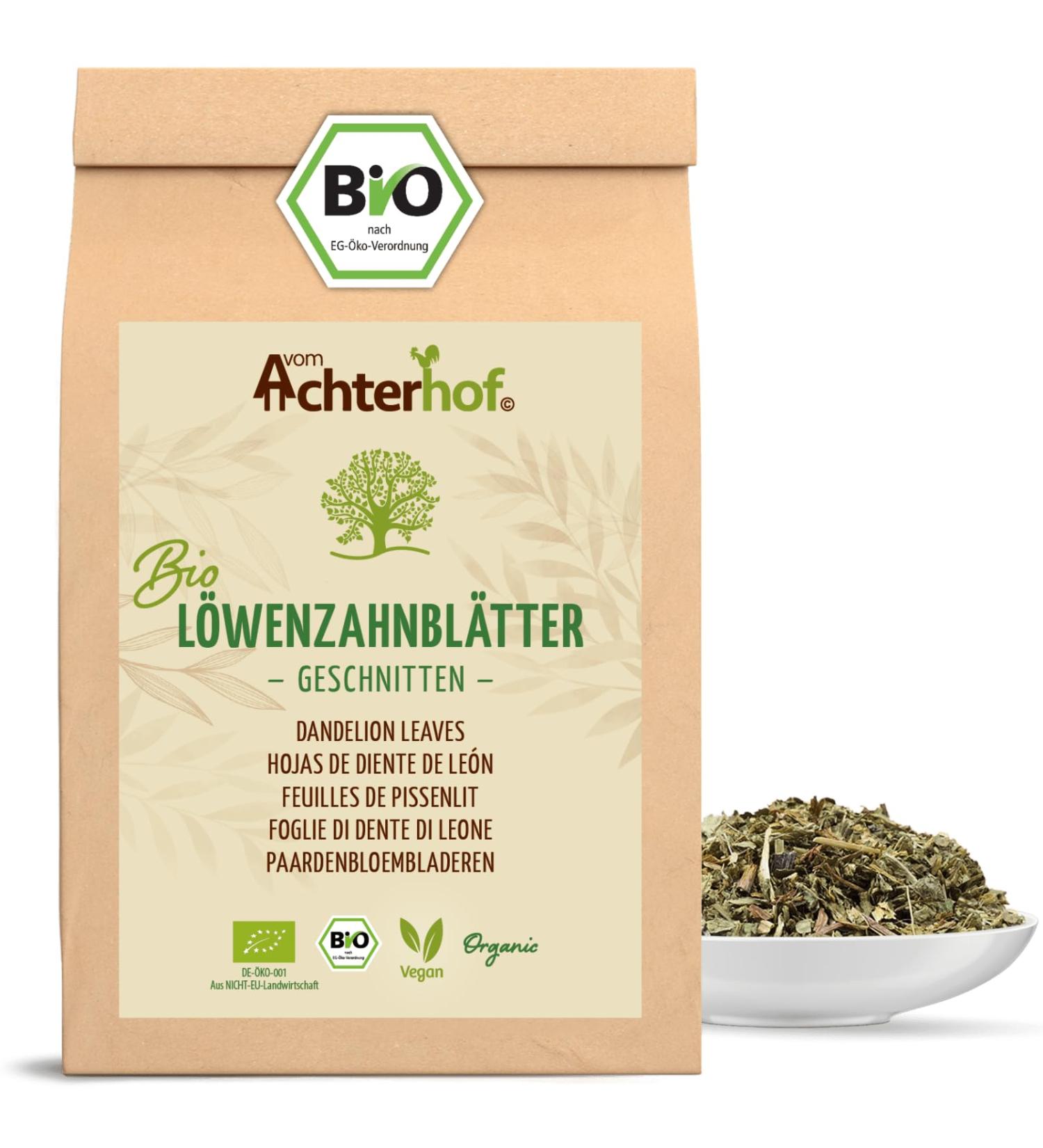 Dandelion Leaves Cut Bio 500g - Organic Dried Herb for Tea | Acheterhof Quality Herbal Blend - Buy Online on GoSupps.com