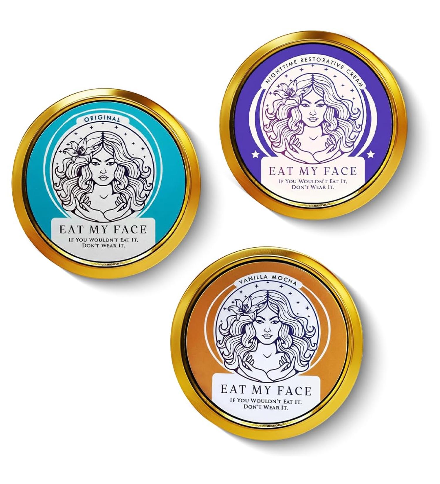 Eat My Face Grass Fed Beef Tallow Skin Care Bundle Face Moisturizer Night Cream & Deep Hydration Balm | Non-Greasy Daily & Nighttime Moisturizing Set 4 fl oz Each Made in USA - Buy Online on GoSupps.com