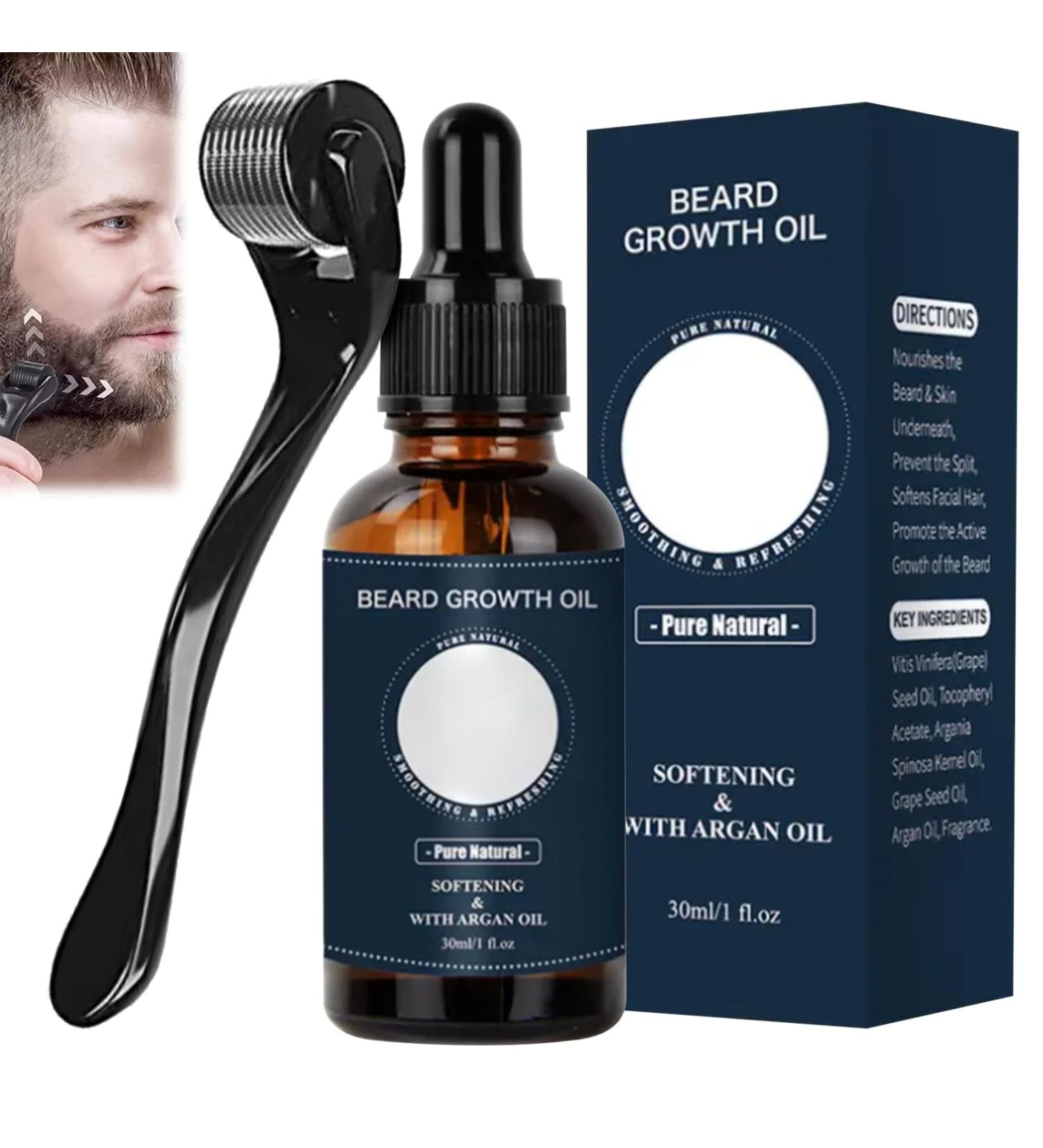 Ninnyi Beard Grooming Care Kit for Men Beard Oil Roller for Growth - Buy Online on GoSupps.com