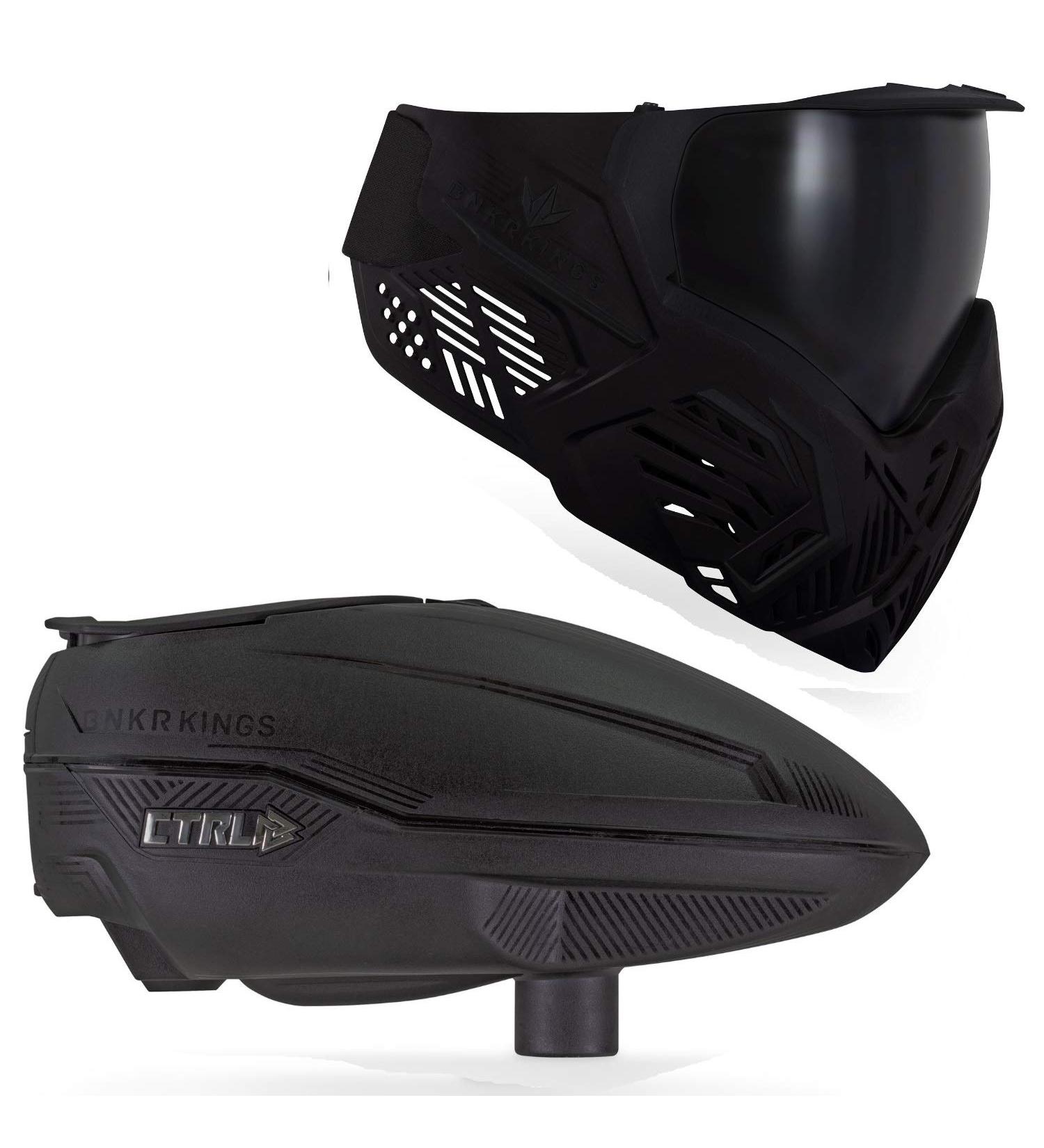Bunkerkings CTRL Loader and CMD Mask Bundle - Pitch Black | Electronic Paintball Gear - Buy Online on GoSupps.com