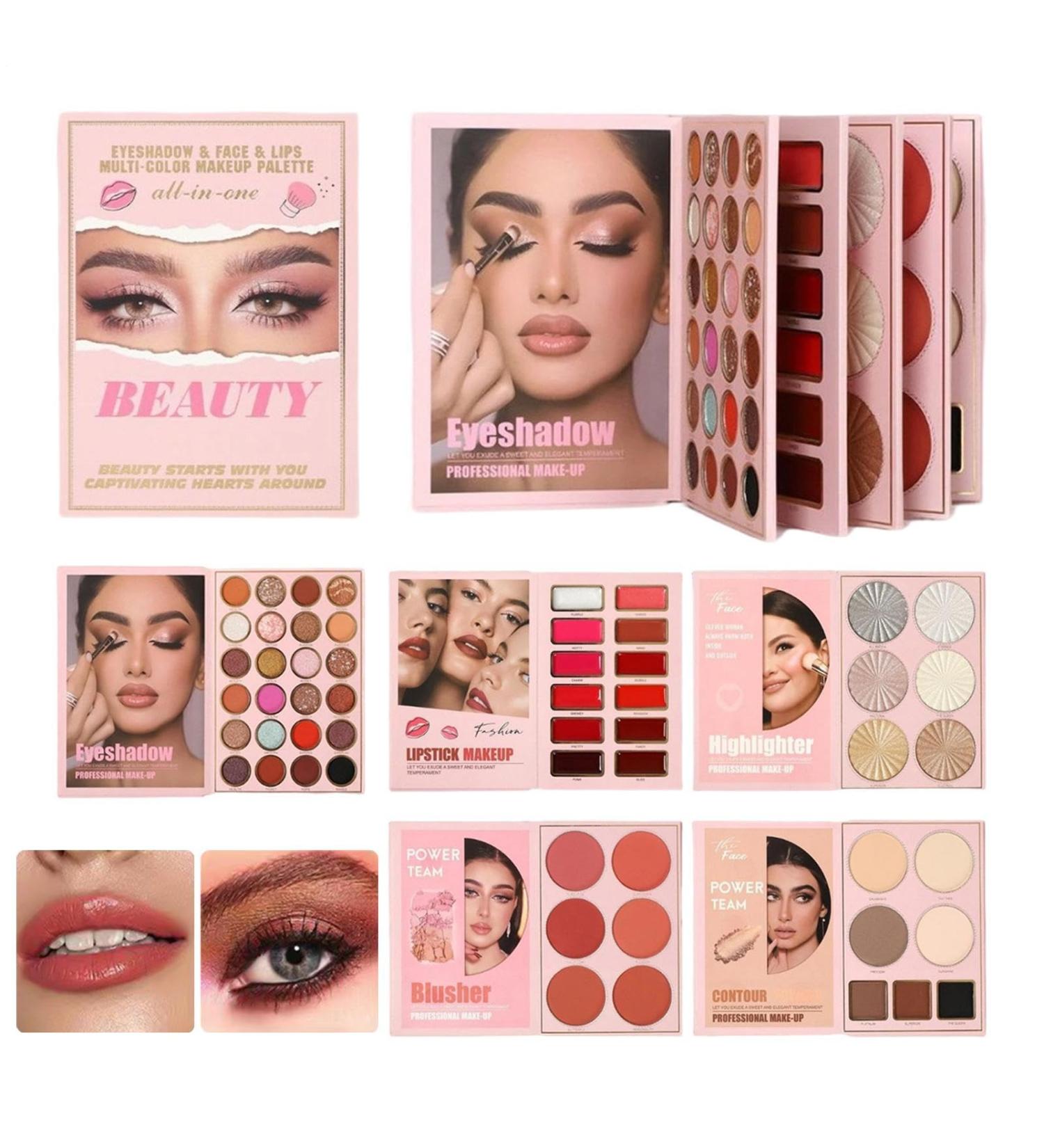 Eyeshadow Palettes | 55 Colours Long Lasting Glitter | Pigmented Eyeshadow Palette and Blush Powder | For Women Girls Party Wedding Holiday Christmas - Buy Online on GoSupps.com