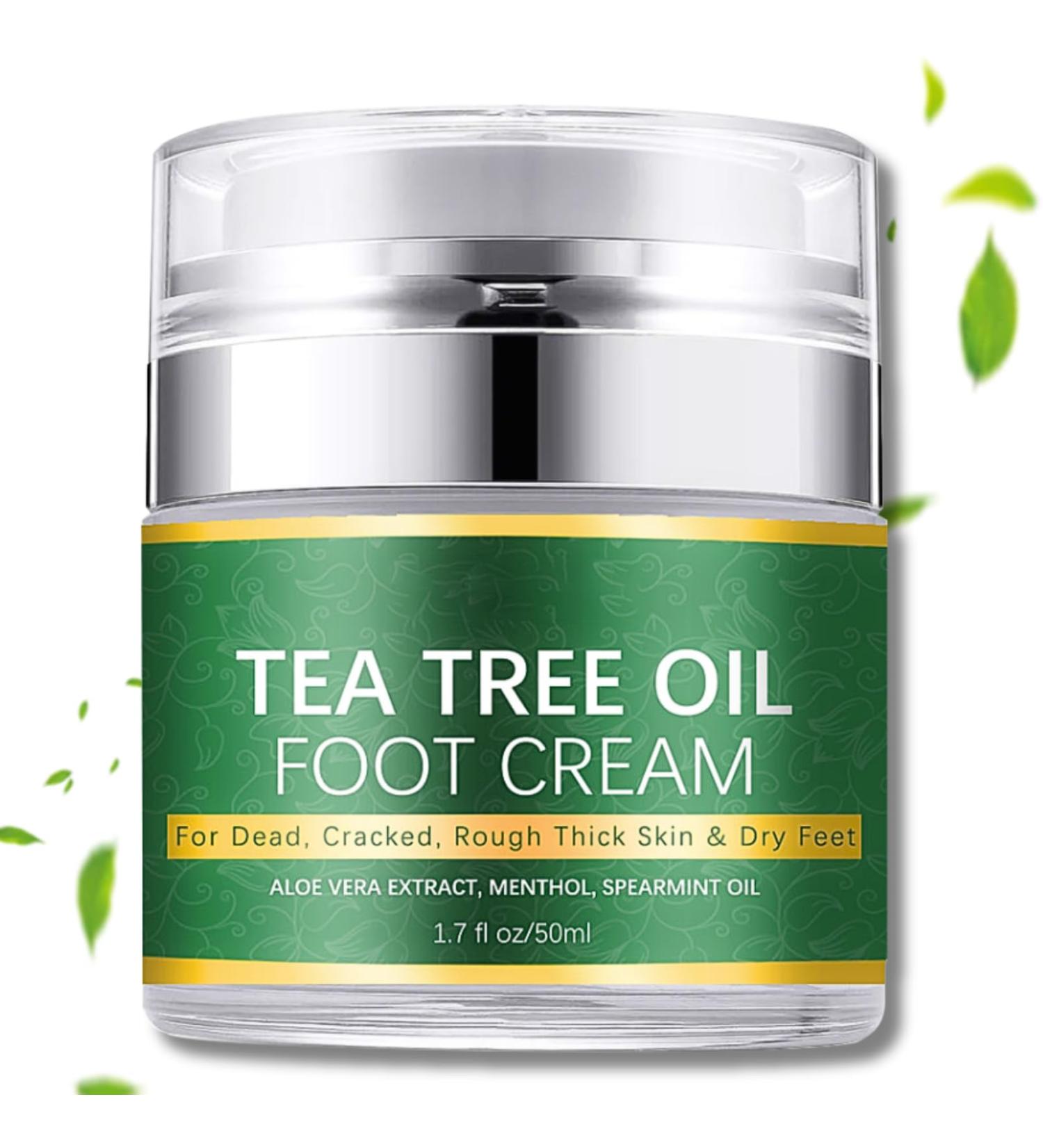 Tea Tree Foot Cream Cracked Heel Repair Cream Fast Healing Cream for Dry Cracked Skin and Rough Calloused Feet Tea Tree Oil Foot Cream for very dry feet & hand Soften Dead Skin Exfoliation - Buy Online on GoSupps.com