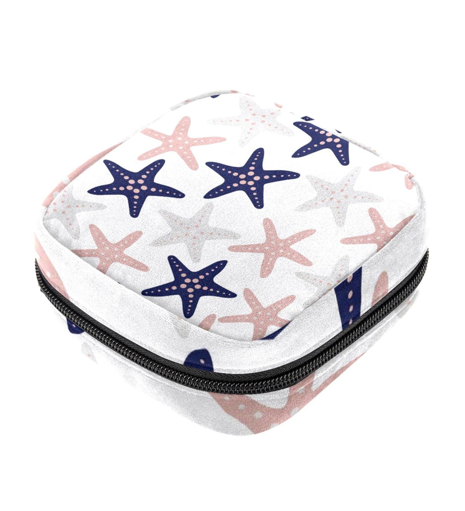 Starfish Print Sanitary Napkin Storage Bag - Portable Menstrual Period Pouch for Teen Girls and Women (Color 4) - Buy Online on GoSupps.com
