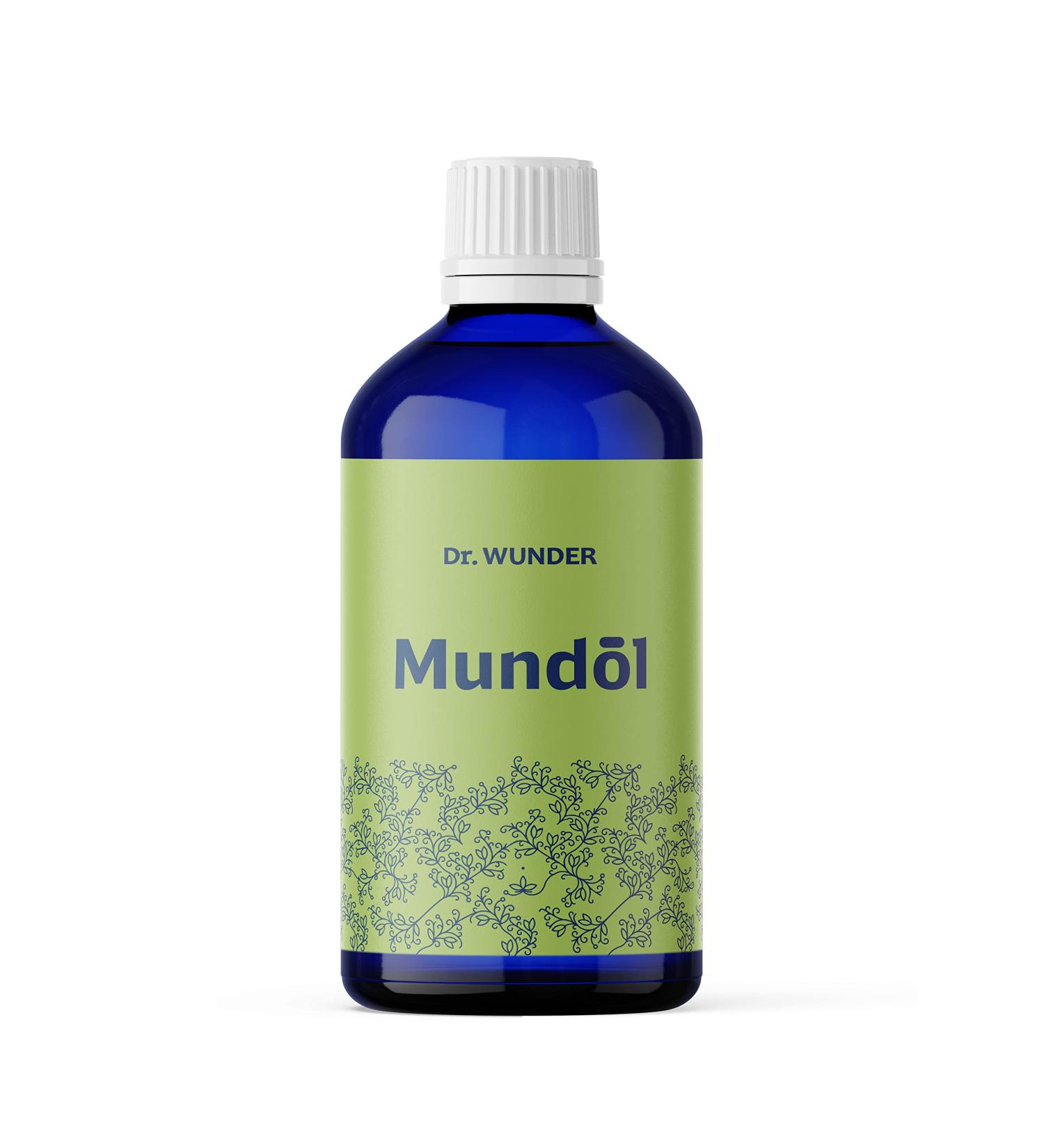 Dr.Wunder Mund l 100ml | Natural Oral Care Oil with Essential Plant Essences | Antibacterial Vegan Oil Pulling | Organic Sesame Oil - Buy Online on GoSupps.com