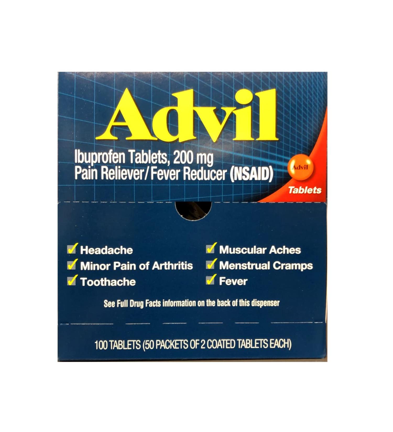 Advil Pain Reliever & Fever Reducer Coated Tablets - International Shipping Available - Buy Online on GoSupps.com