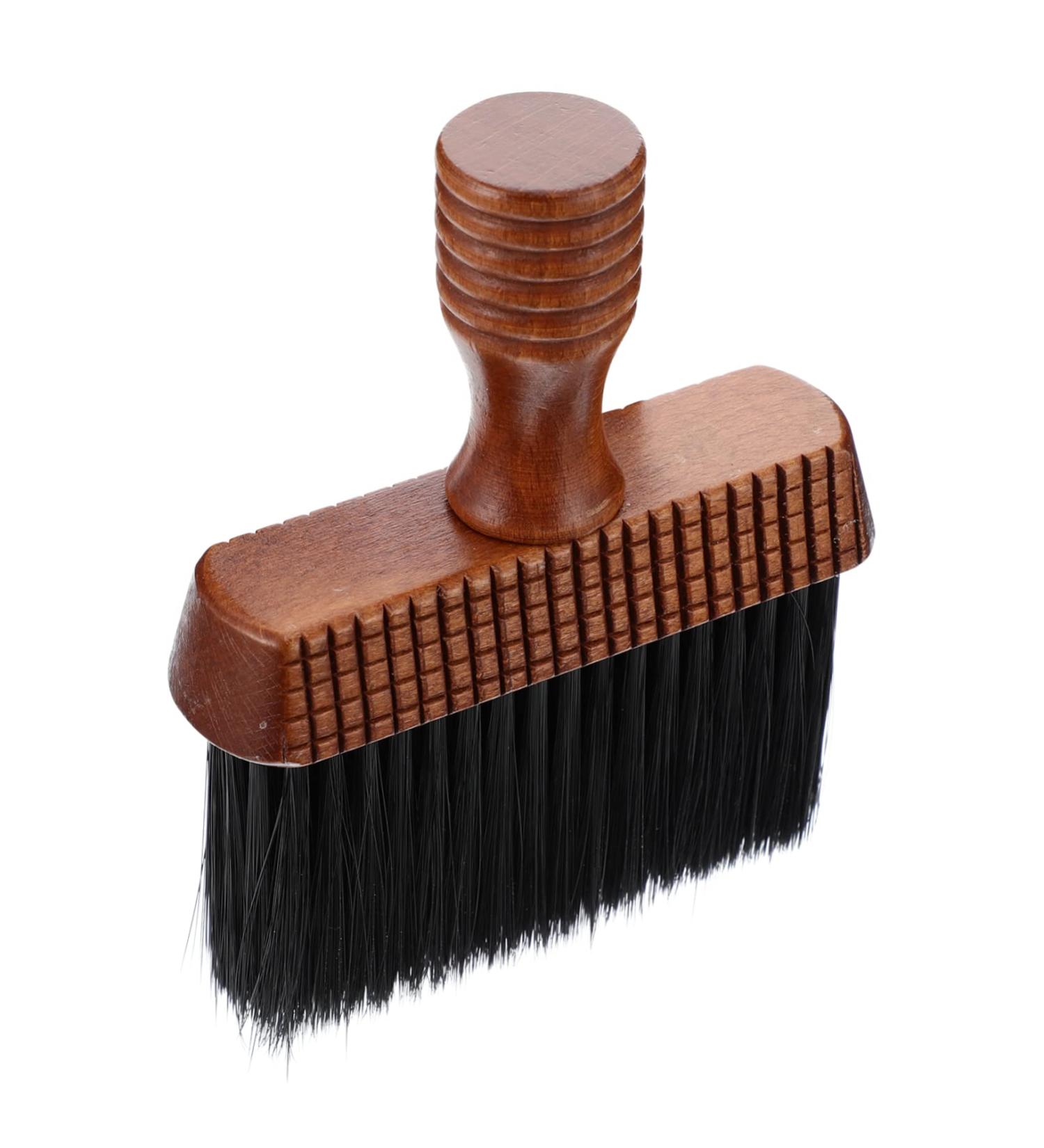 minkissy Hair Brush Neck Duster Brush Hair Cutting Brush Neck Brush Barber Brush Hair Duster Brush Face Duster Brush Barber Shaving Brush Broken Hair Remove Comb Razor Wood Travel Modeling 14X11cm black - Buy Online on GoSupps.com