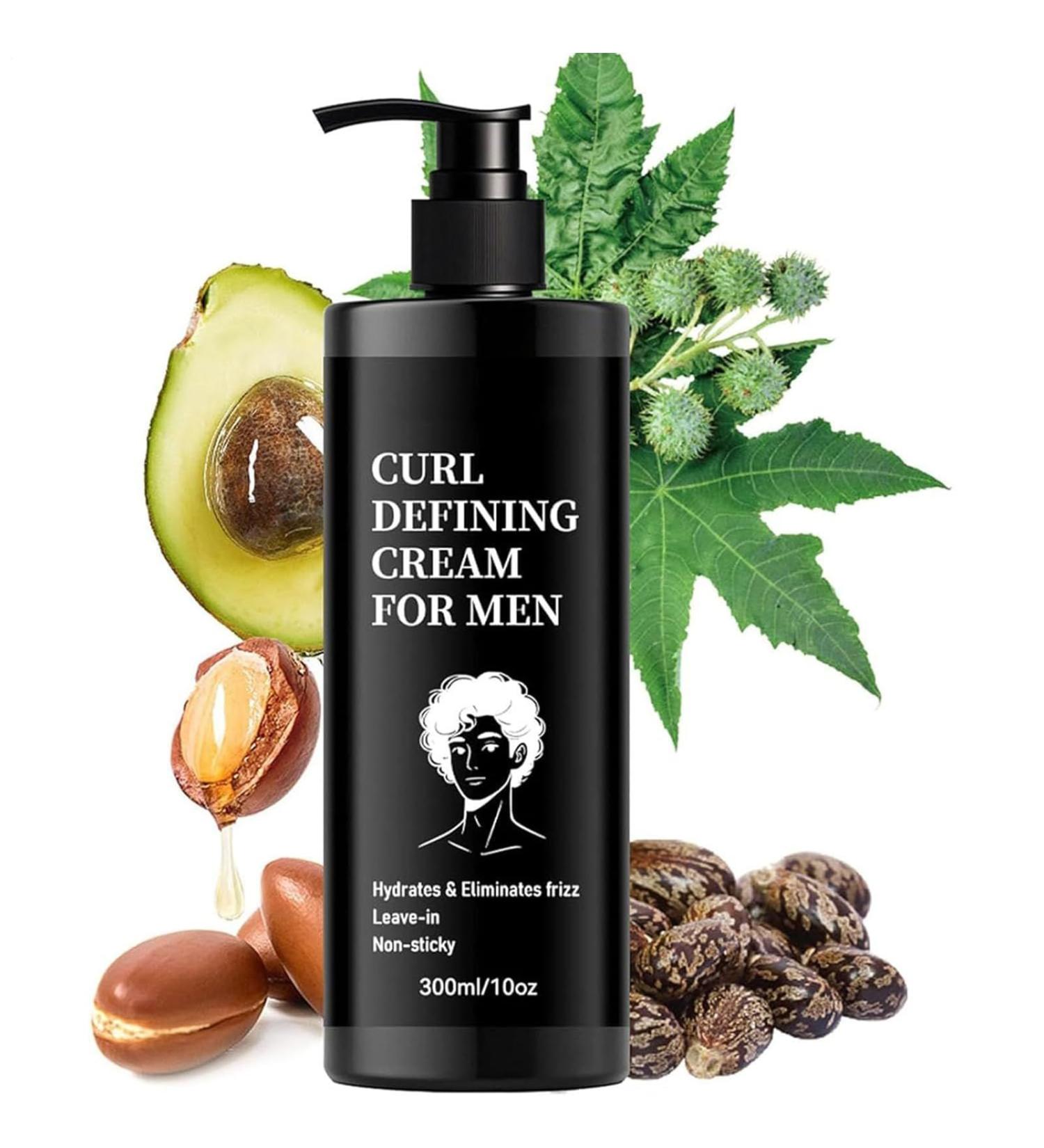  WJnflQN Curl Cream for Men Anti-Frizz Curl Enhancer | 300 ml Moisturizing Care Leave In Medium Hold Non Greasy Definition Curly Straight Hair Home Travel - Buy Online on GoSupps.com