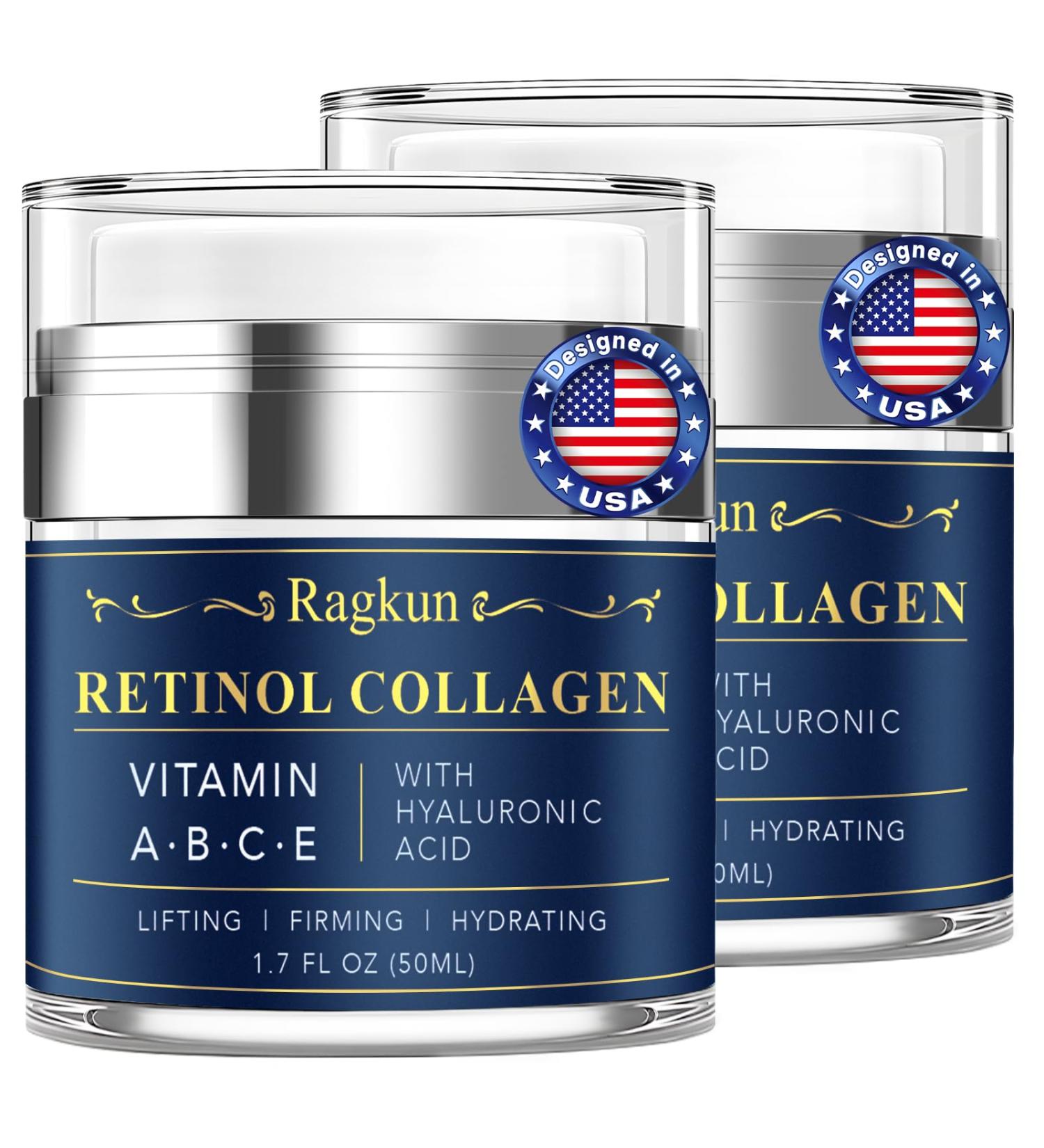 Retinol Cream for Face Collagen Neck Creams for Tightening and Firming Anti Aging Day & Night Facial Moisturizer for Women & Men Instant Face Lift Wrinkle Cream 2-Pack 1.7 Fl Oz (Pack of 2) - Buy Online on GoSupps.com