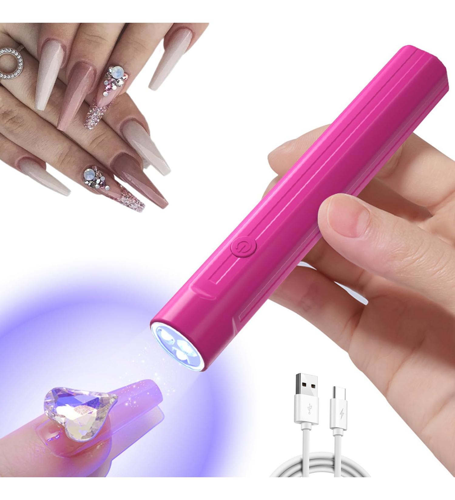 LYNTYAOU UV LED Lamp Handheld Polish Nail Light for Gel Polishes Nails Mini Gel Nail Dryer Stickers with Lights Lamps for Curing Glue Gel Polish Nail Gems with USB Plug(No Rechargeable) - Buy Online on GoSupps.com