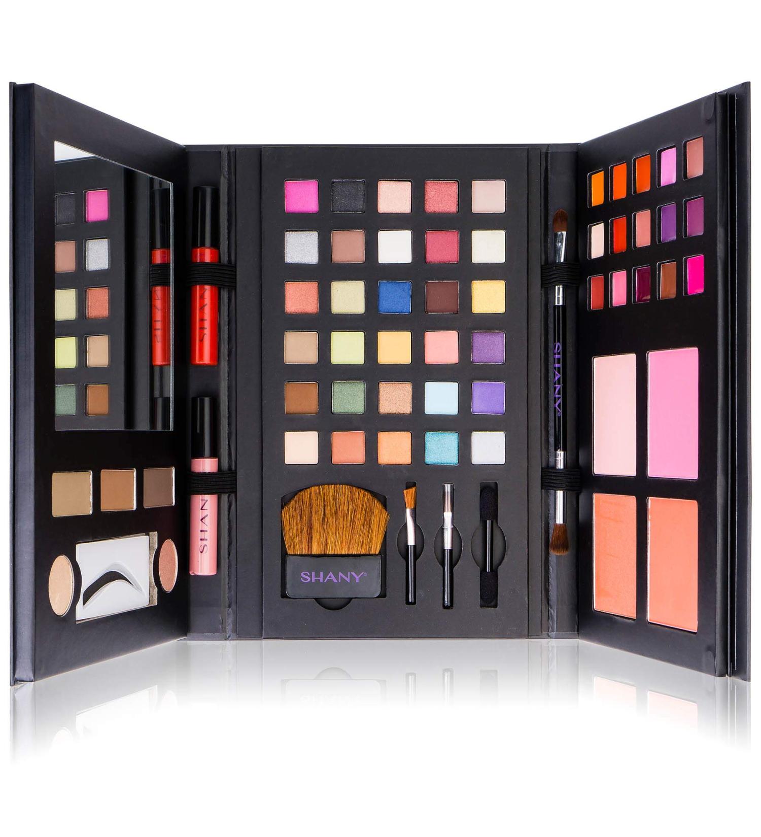 SHANY Luxe Book Makeup Set - All-in-One Travel Cosmetics Kit with Eyeshadows Lip Colors Blushes & Brushes for Effortless Beauty - Buy Online on GoSupps.com
