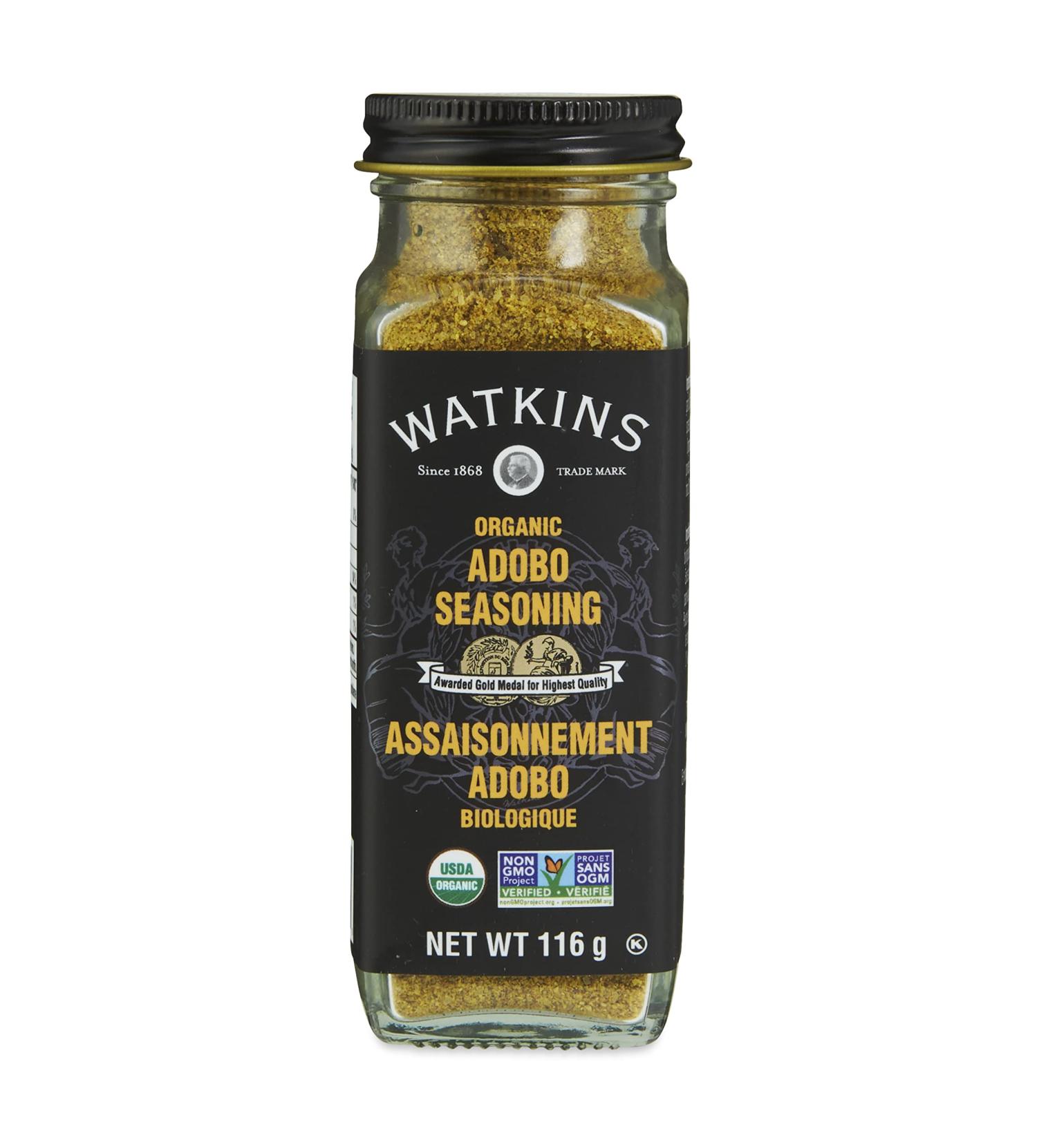 Watkins Gourmet Organic Spice Jar Adobo Seasoning Non-GMO Kosher 116 g - Buy Online on GoSupps.com