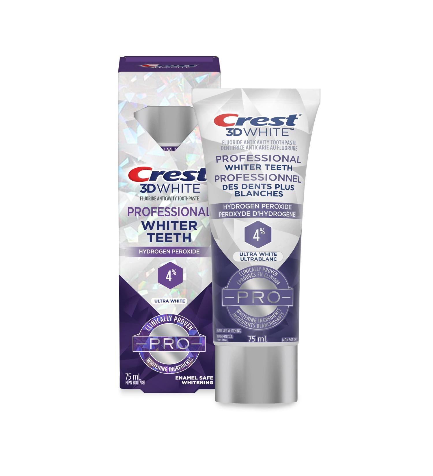 Crest 3D White Toothpaste Professional Ultra White 75 mL - Buy Online on GoSupps.com