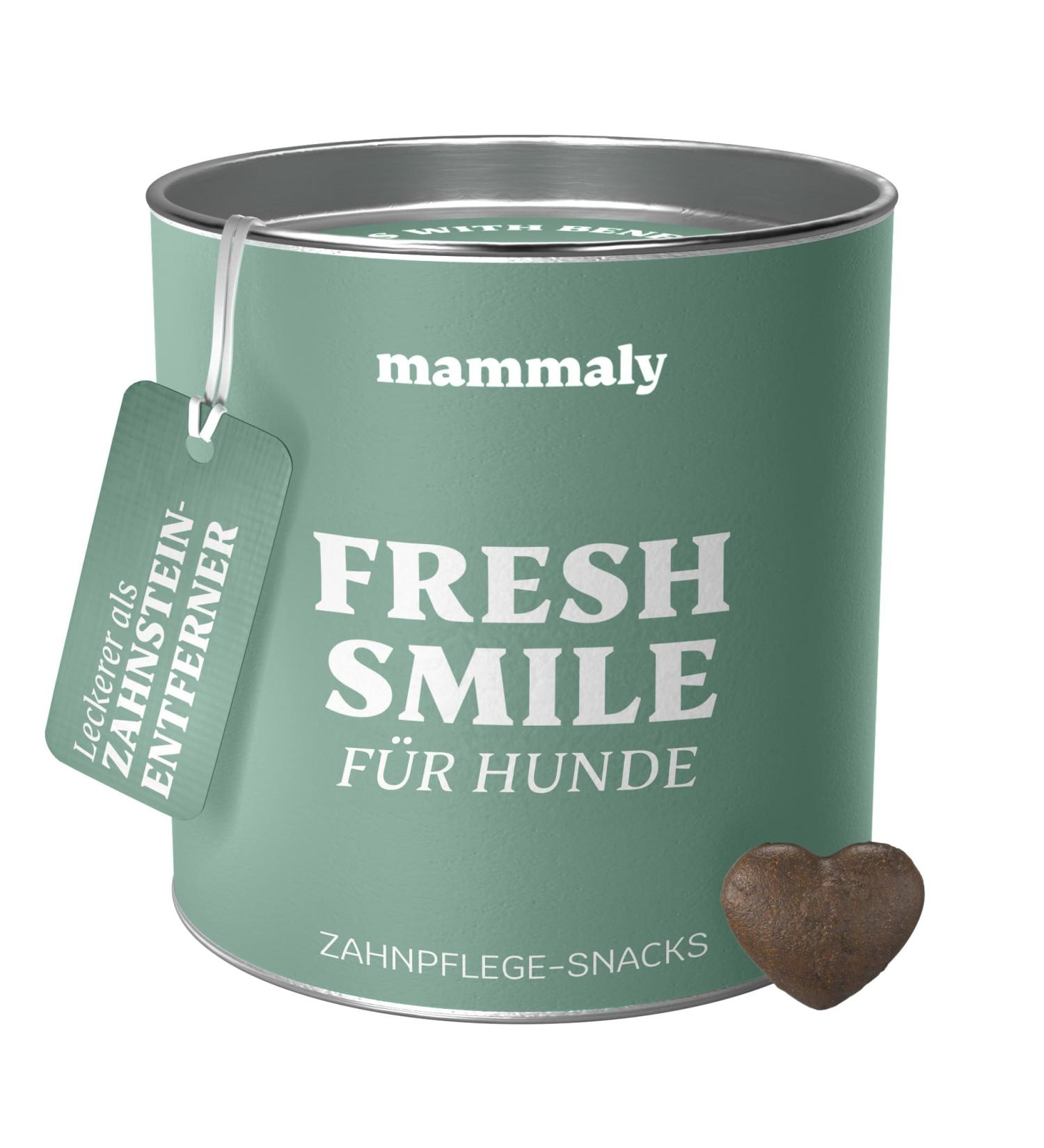 Mammaly Fresh Smile Dental Care Snacks for Dogs - Combat Bad Breath Fressnapf Innovation Award 90 Pieces Pack - Buy Online on GoSupps.com