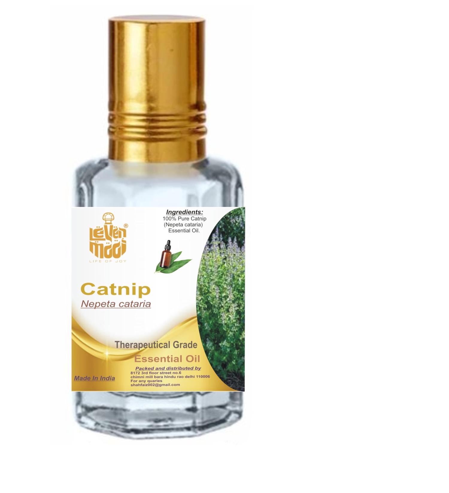 LEVENMOOI Catnip (Nepeta cataria) Pure & Natural Therapeutic Grade Essential Oil Glass Without Pure & Natural Dropper (5ml - Buy Online on GoSupps.com