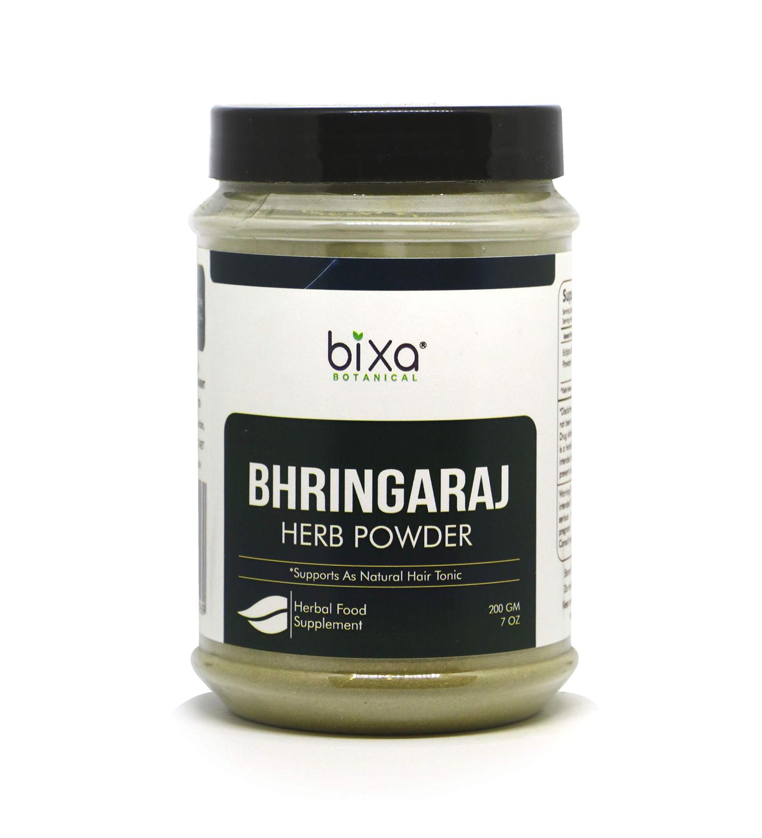 Bhringraj Powder 7 Oz | Ideal Hair Tonic for Hair Growth, Skin & Teeth | Natural Supplement for Strengthening Hair Follicles | 200g Pack - Buy Online on GoSupps.com