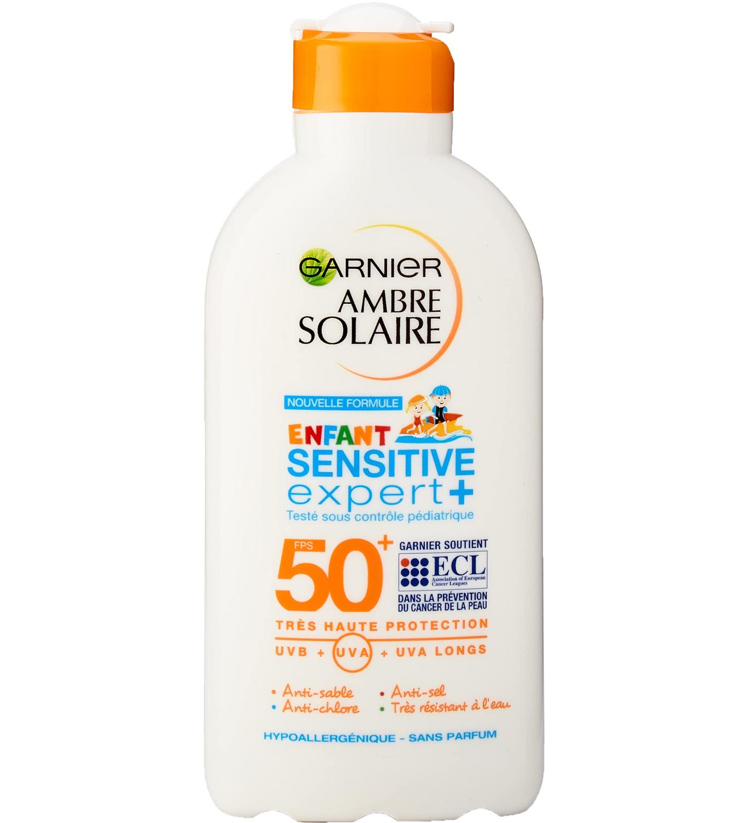 Garnier Ambre Solaire - Resisto Children's Milk - High Protection SPF 50+ - Sensitive Expert+ - 200 ml - Buy Online on GoSupps.com