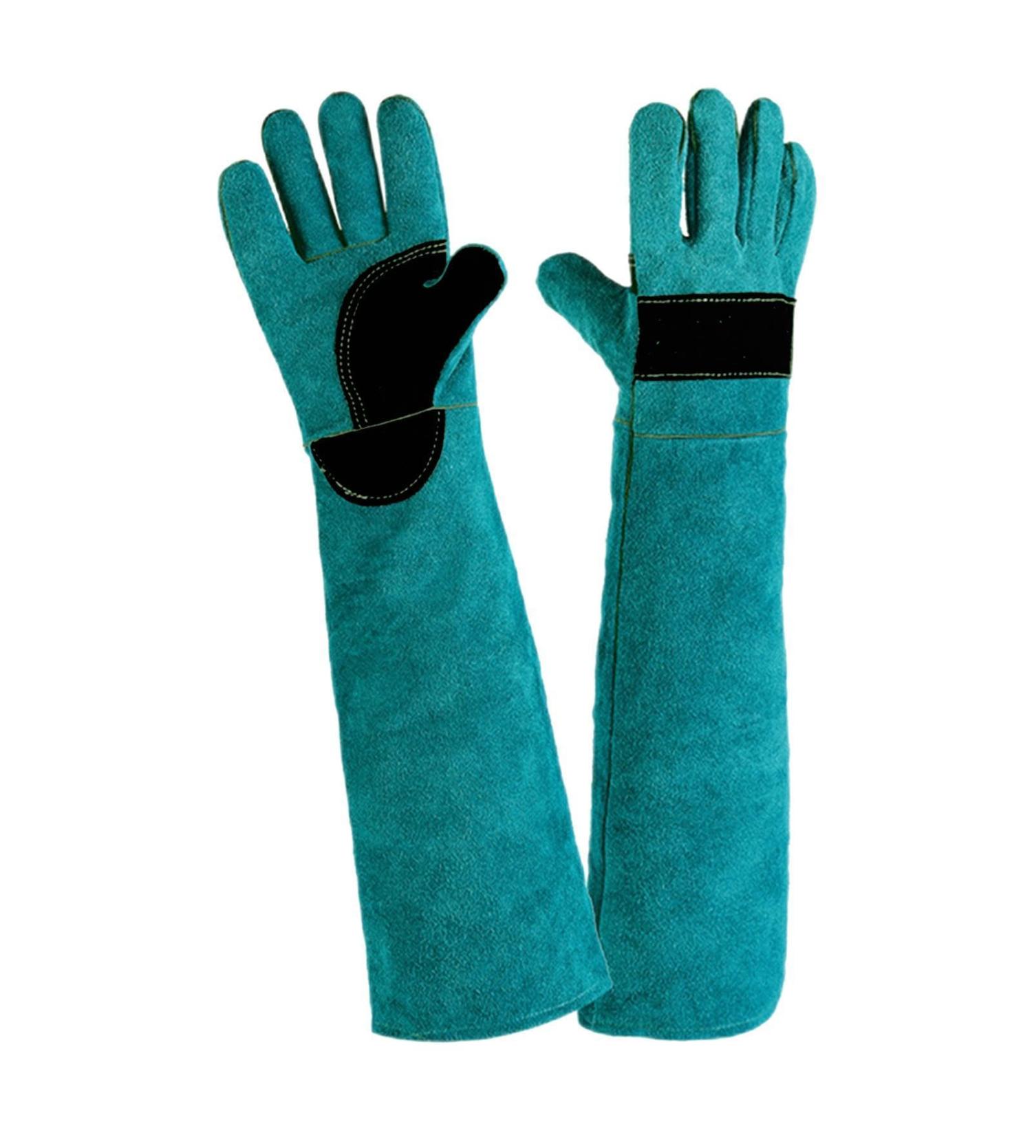 Bite Resistant Gloves for Handling Animals - Anti-Bite Gloves Leather Gloves Trainable Pet Feeding | Anti-Bite Protective Gloves for Welding Garden Care Protective Gloves 60 Cm-green - Buy Online on GoSupps.com