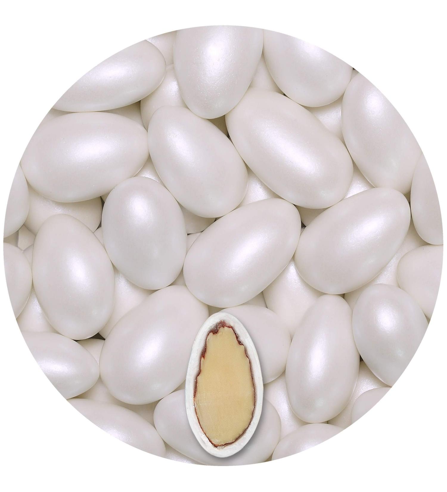 Buy 1kg White Pearl Almond Conchiglia - Perfect Wedding Sugar Almonds & Confetti for Baptism & Guest Gifts - Buy Online on GoSupps.com